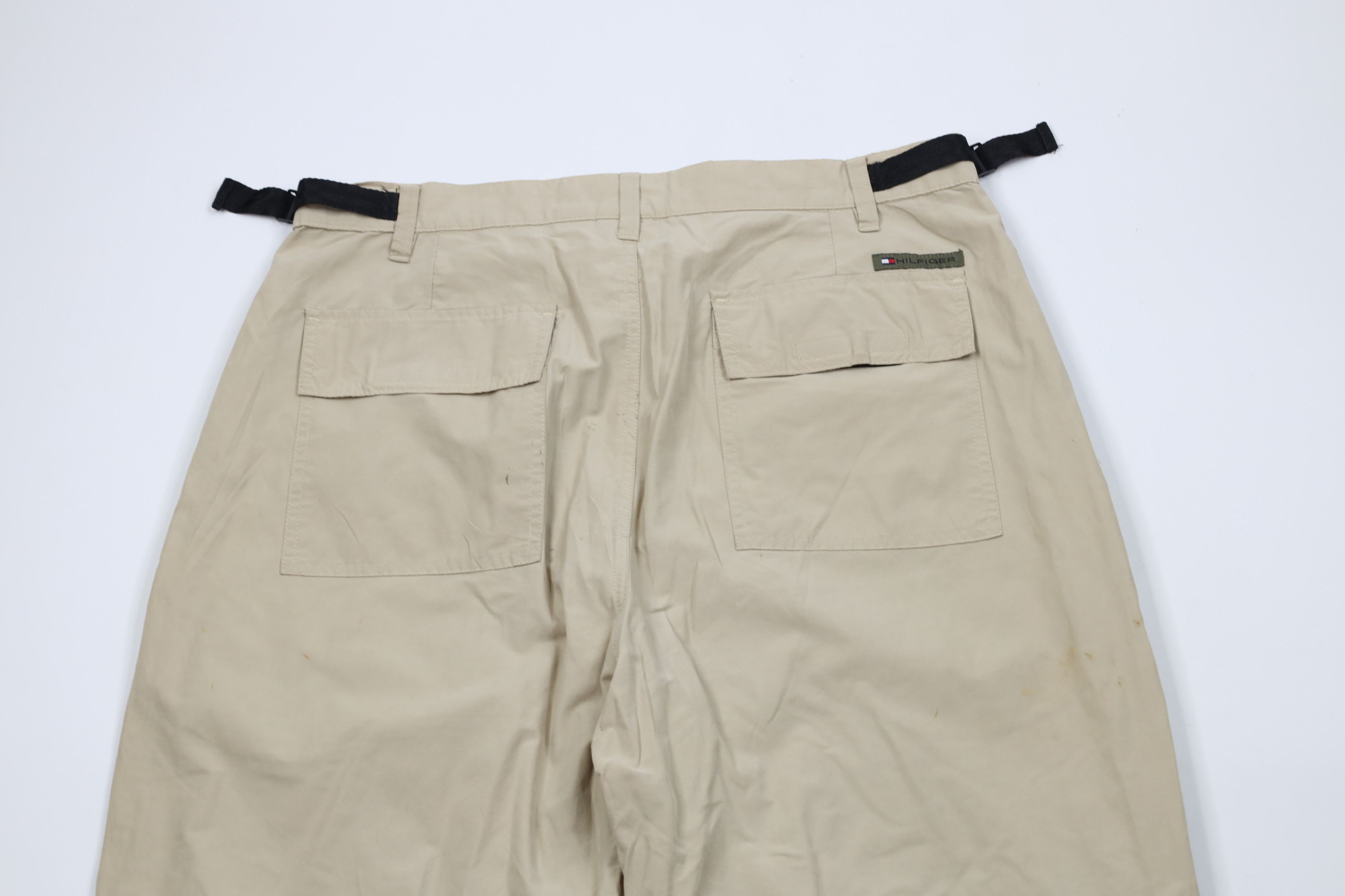 Tommy Hilfiger × Vintage Vintage 90s Tommy Hilfiger Military Wide Leg Cargo Pants Size US 33 - 12 Thumbnail