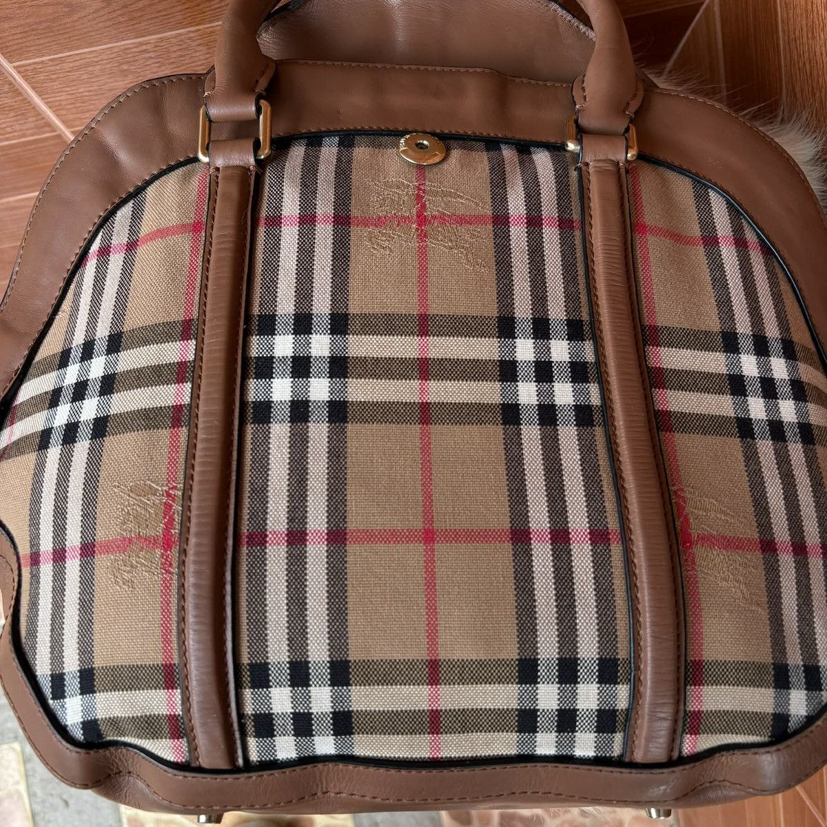 Burberry Burberry Orchard Bag Horseferry Check Canvas Small Size ONE SIZE - 13 Thumbnail
