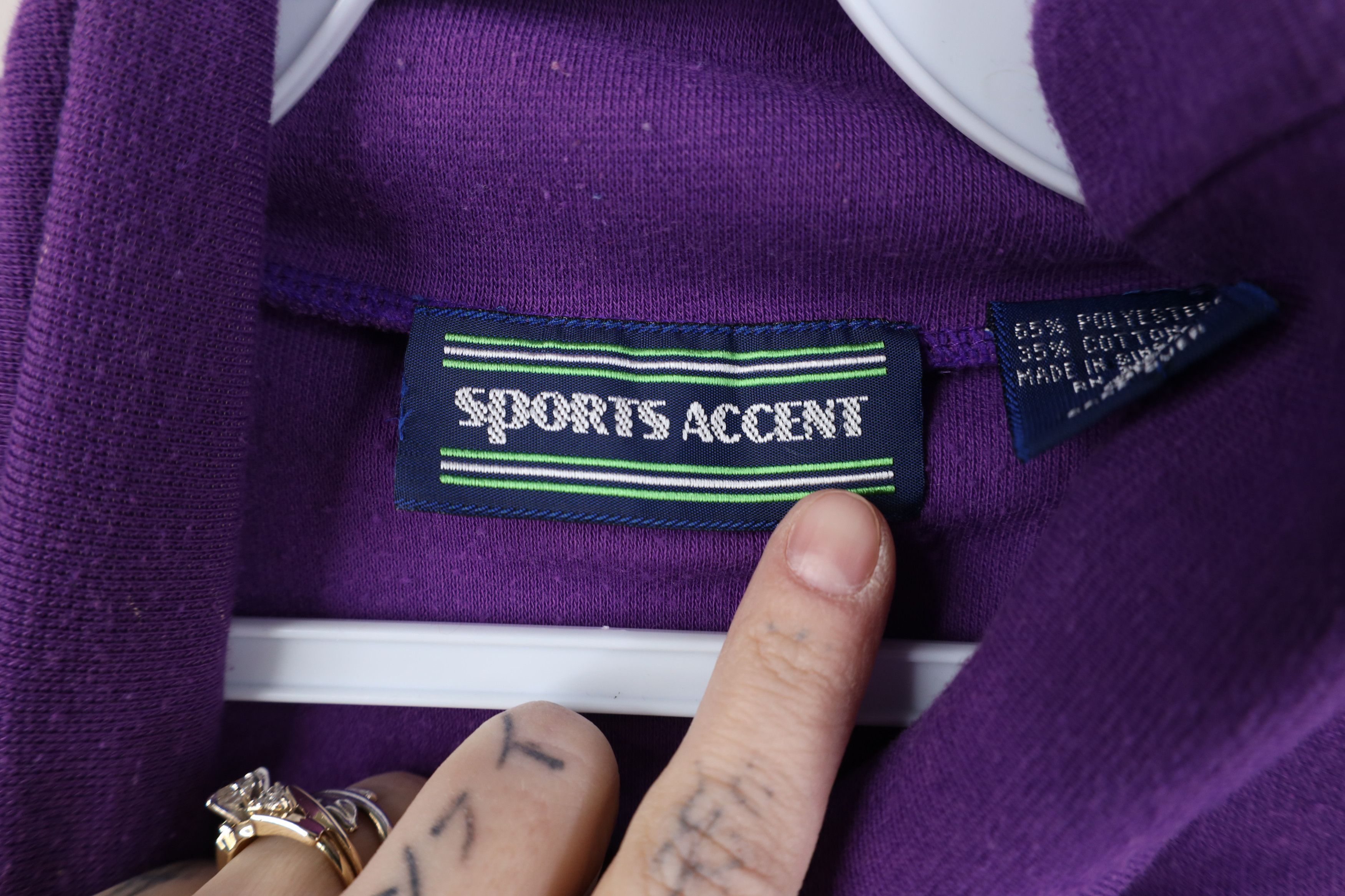 Vintage Vintage 90s Streetwear Long Sleeve Turtleneck T-Shirt Purple Size XL / US 12-14 / IT 48-50 - 7 Thumbnail