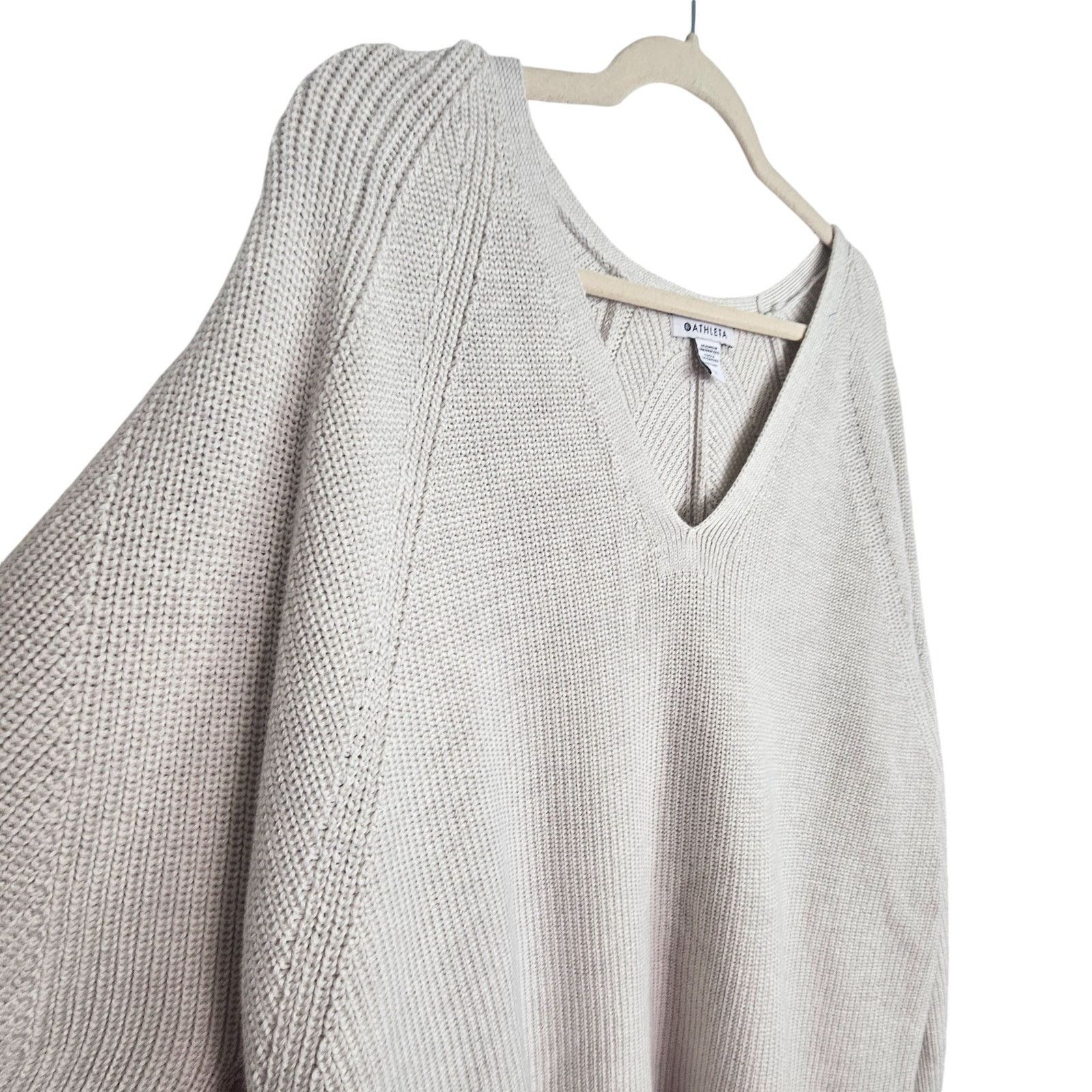 Athleta ATHLETA Womens Merino Wool Hanover Refined V-Neck Sweater 3X Size 3XL / US 20-22 - 5 Thumbnail