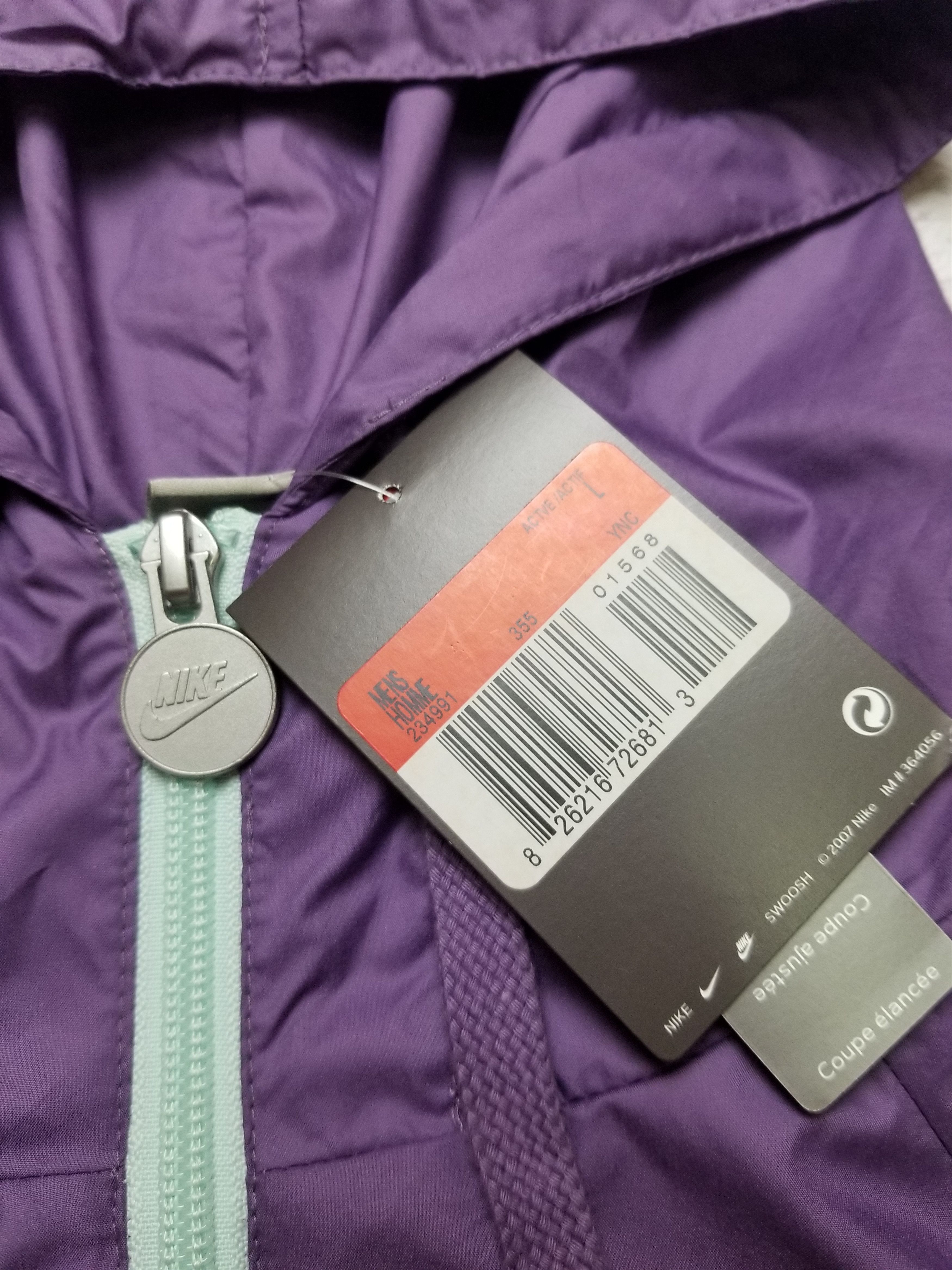 Nike Nike Performance Windbreaker Mint/Purple Full Zip Jacket Size US L / EU 52-54 / 3 - 14 Thumbnail
