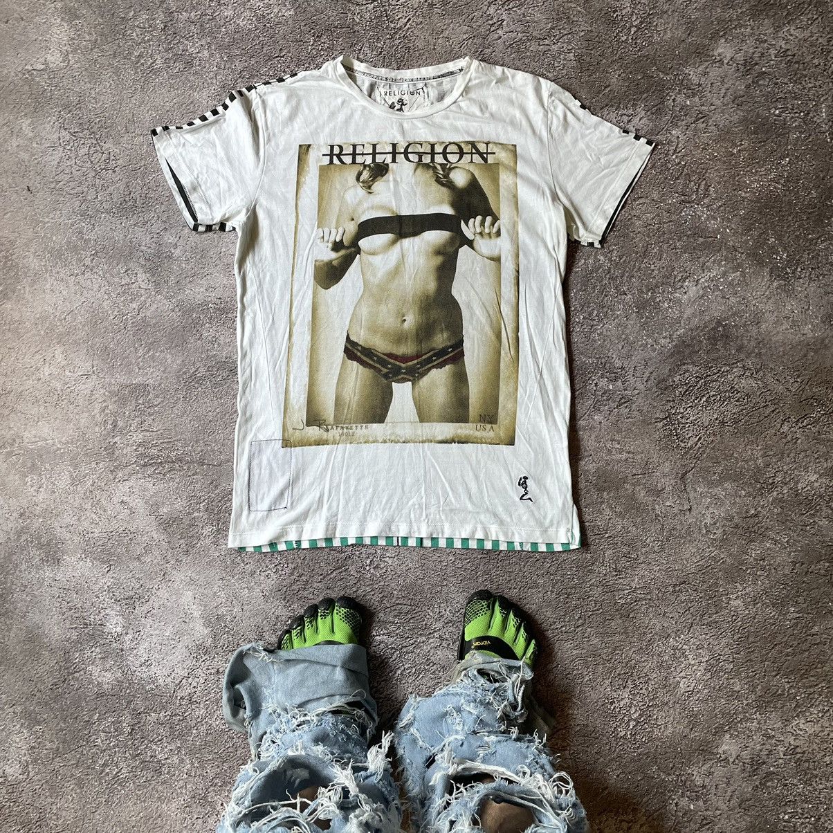 Vintage Vintage Religion Y2K Sun Faded Graphic Tee Skate Archive L Size US L / EU 52-54 / 3 - 2 Thumbnail