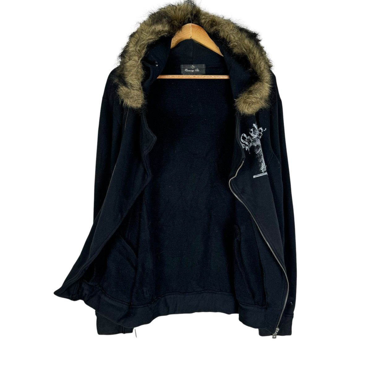 If Six Was Nine ☀️BERNINGS SHO HOODIE FUR SKULL SWEATSHIRT Size US L / EU 52-54 / 3 - 11 Thumbnail
