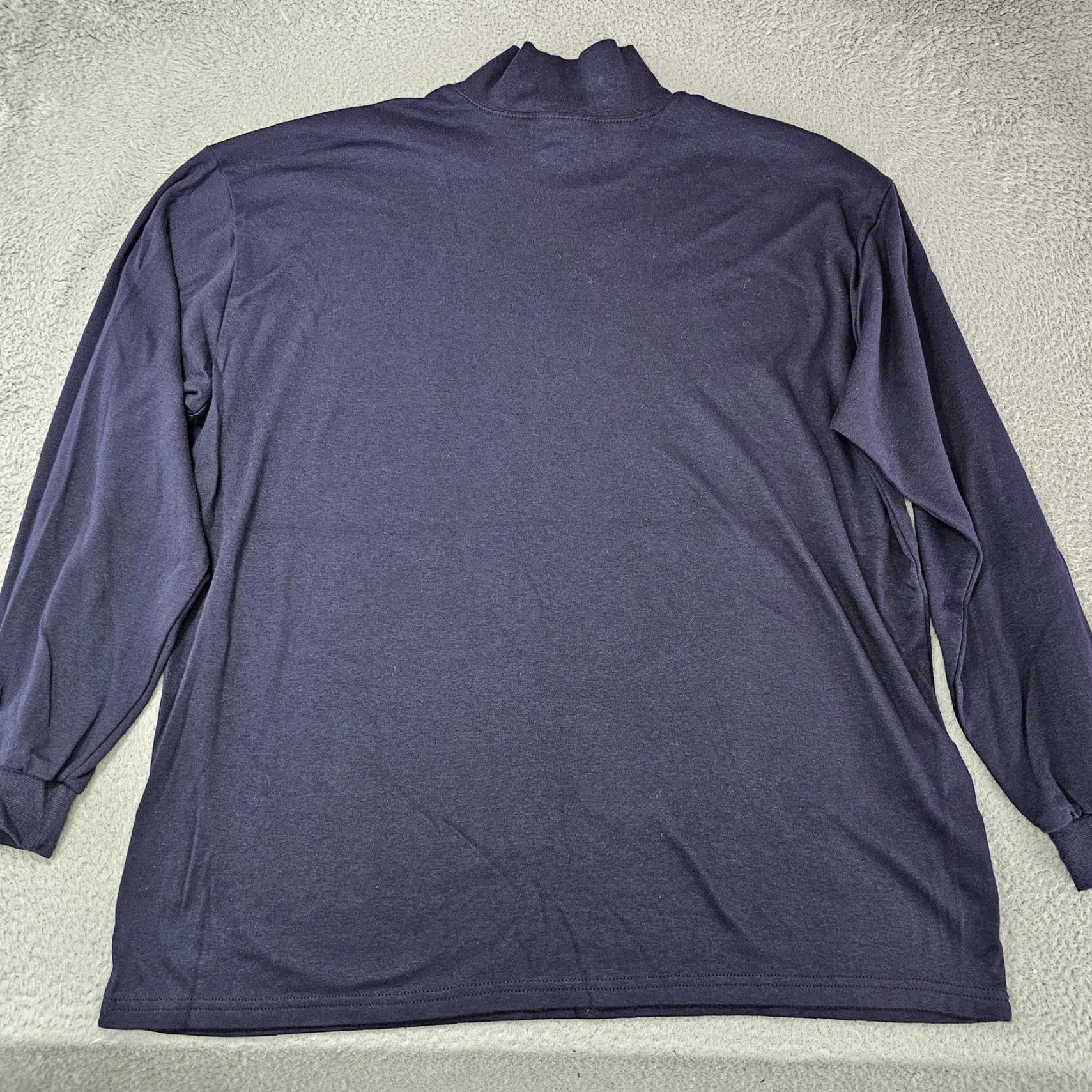 Vintage Workrite Flame Resistant Shirt Mens XL Mock Turtleneck Long Sleeve Navy Blue 278ULK65NB FR Arc Resistant Size US XL / EU 56 / 4 - 6 Thumbnail