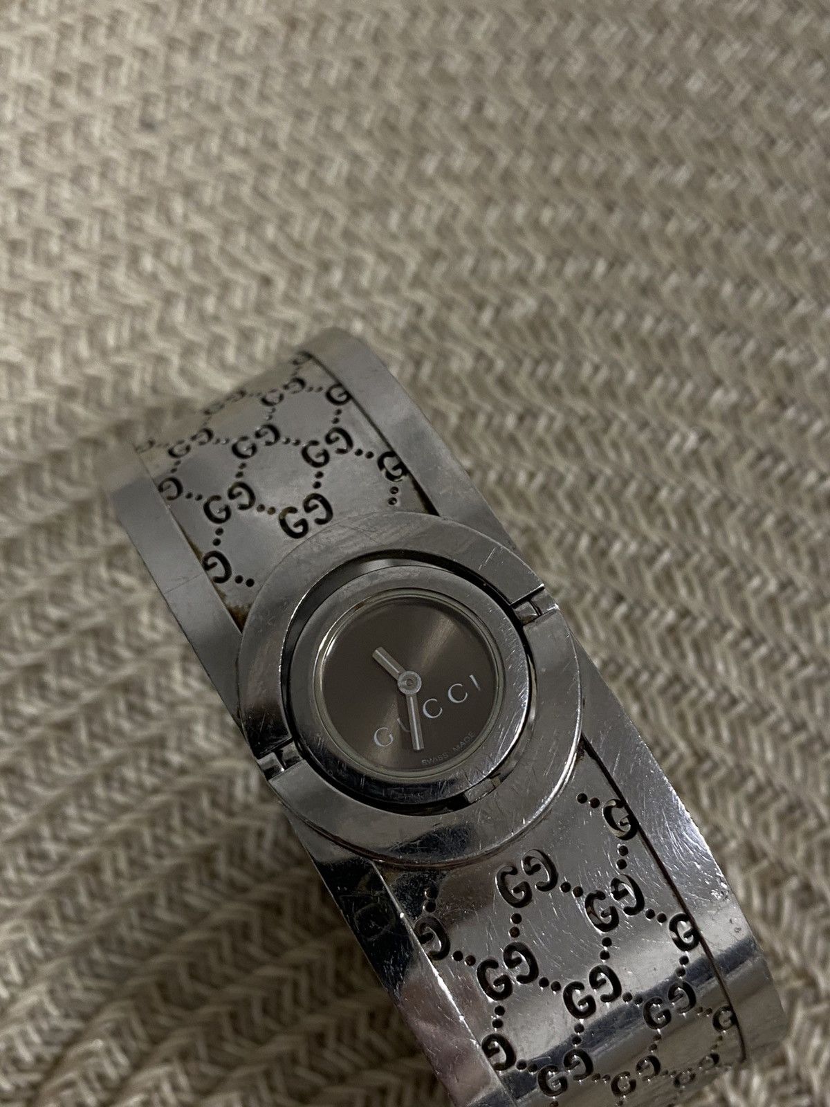 Gucci Vintage Gucci Twirl Watch Reversible Bangle Cuff GG Monogram Size ONE SIZE - 2 Thumbnail