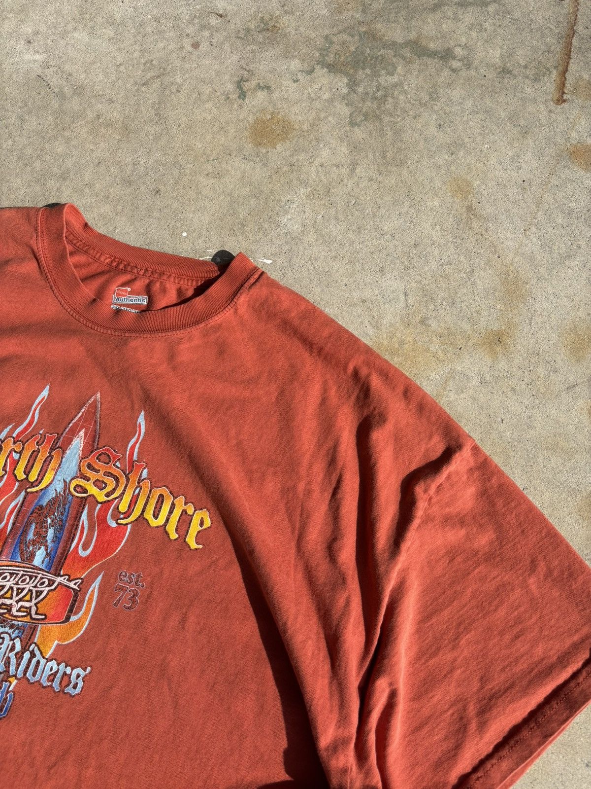 Other Vintage Early 2000s Faded North Shore Surf Flames Orange Tee Size US XXL / EU 58 / 5 - 4 Thumbnail
