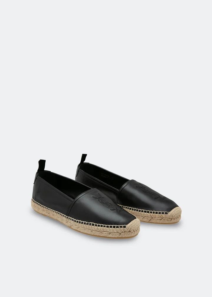 Saint Laurent Paris o1s1wg110126 471740 Monogram Espadrilles in Lambskin Black Size US 8 / EU 41 - 2 Thumbnail