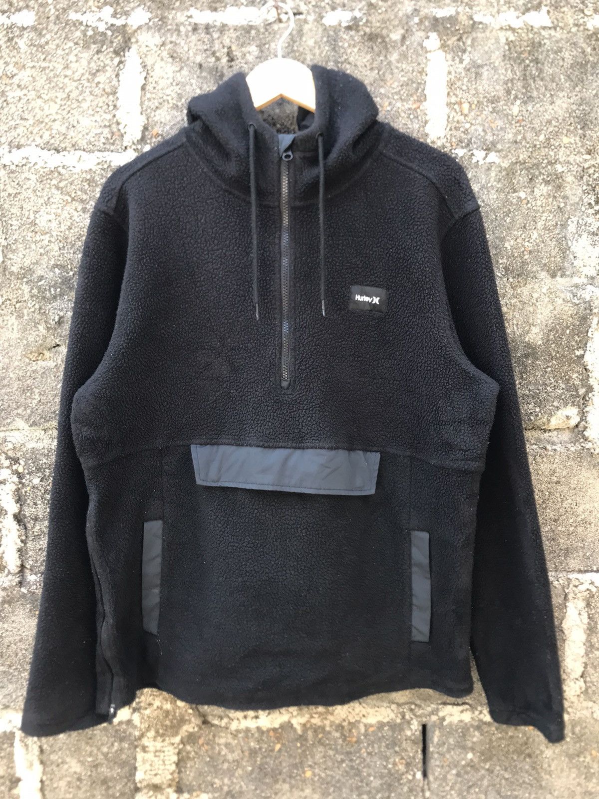 Hurley × Japanese Brand 🌟Hurley Black Fleece Pullover Hoodies Sweatshirt Size US M / EU 48-50 / 2 - 1 Thumbnail