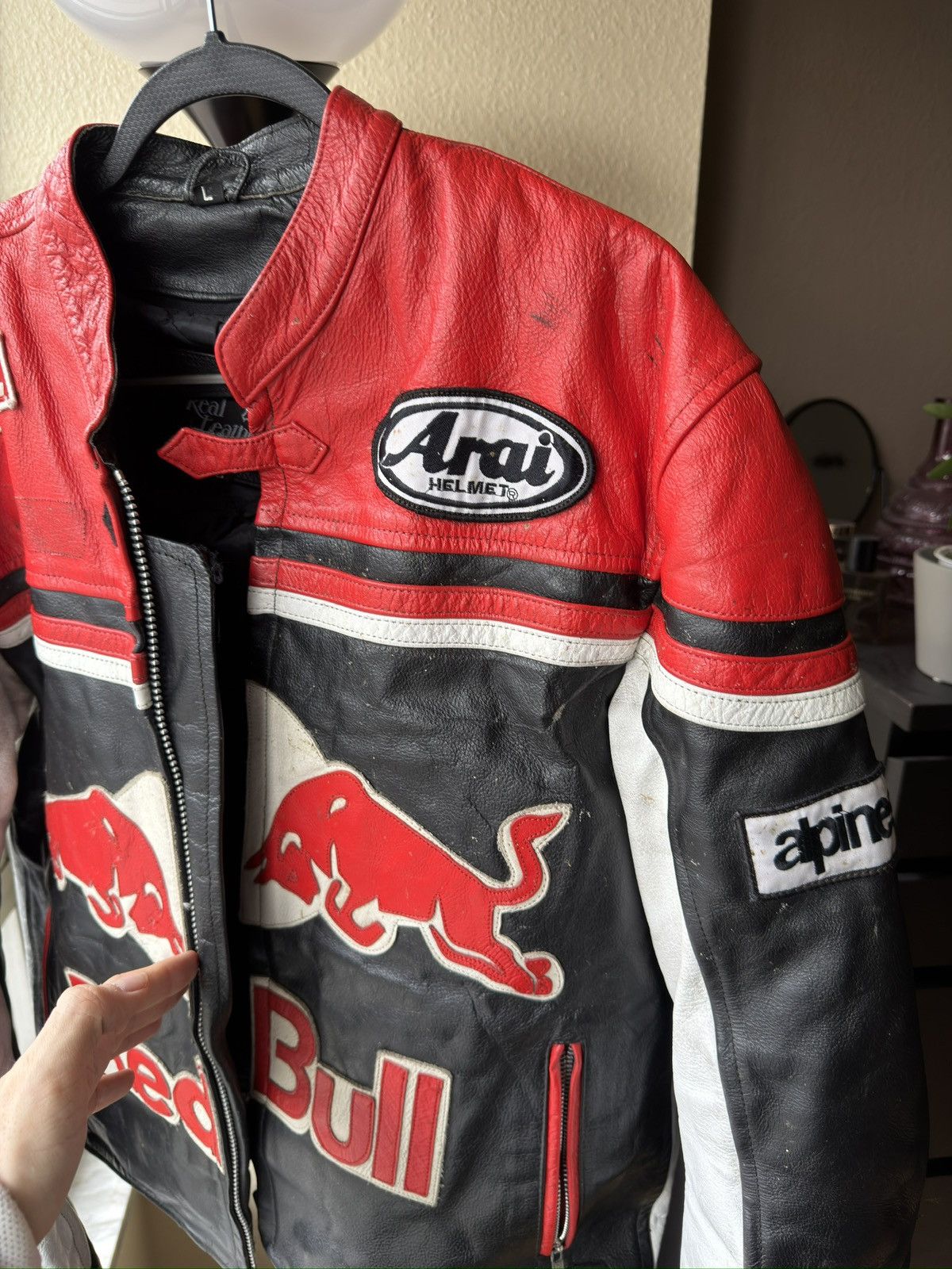 Red Bull Real leather red bull racing biker jacket Size US L / EU 52-54 / 3 - 11 Thumbnail