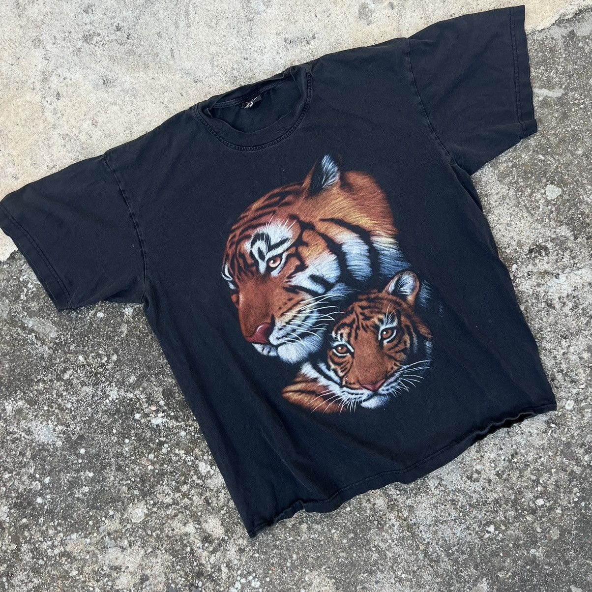 Harley Davidson × Vintage 1992 3d emblem Tiger t-shirt Thrashed Size US XL / EU 56 / 4 - 2 Thumbnail