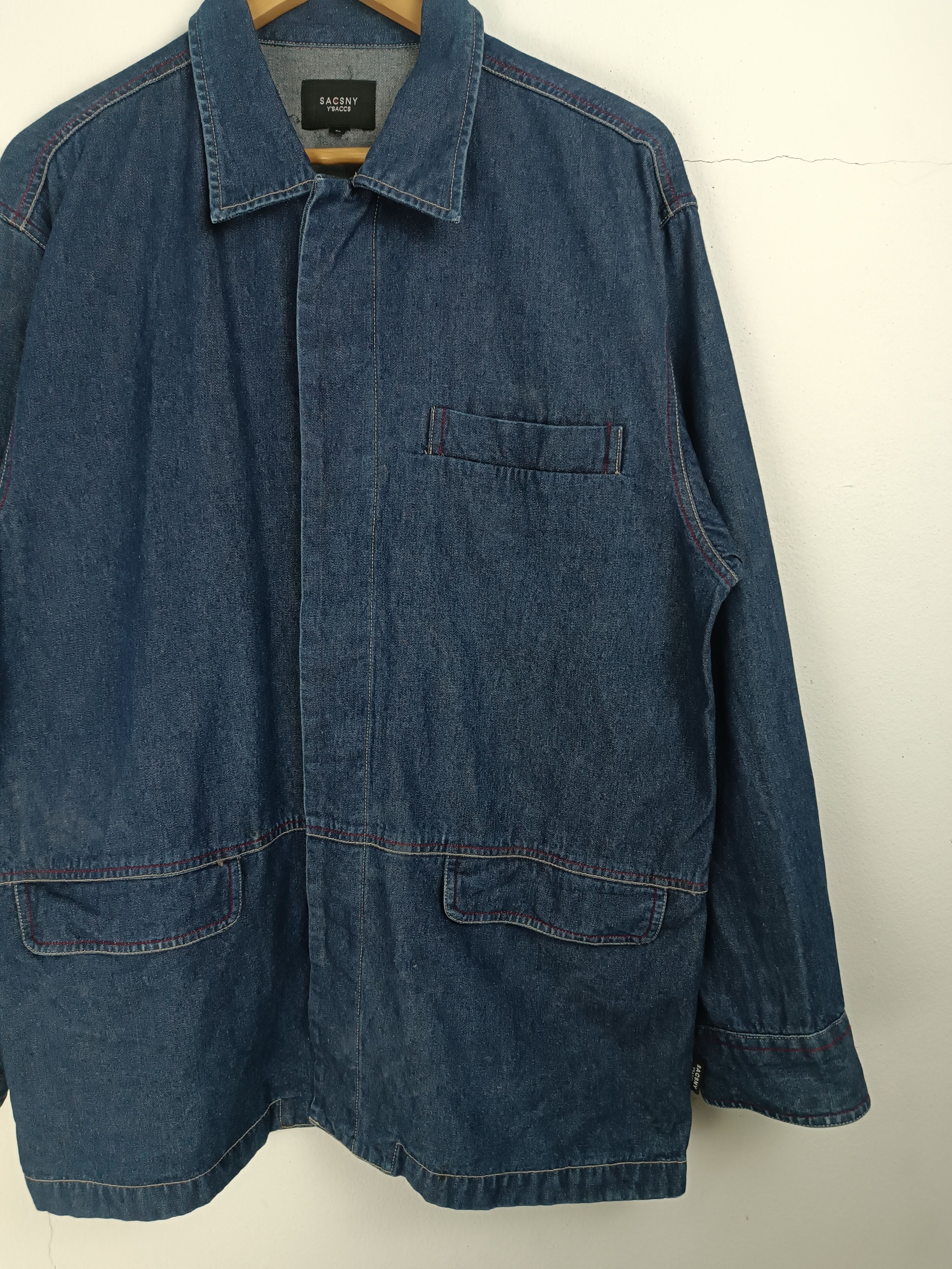 Vintage VINTAGE SACSNY Y'SACCS BY YOHJI YAMAMOTO WORK CHORE JACKET Size US L / EU 52-54 / 3 - 11 Thumbnail