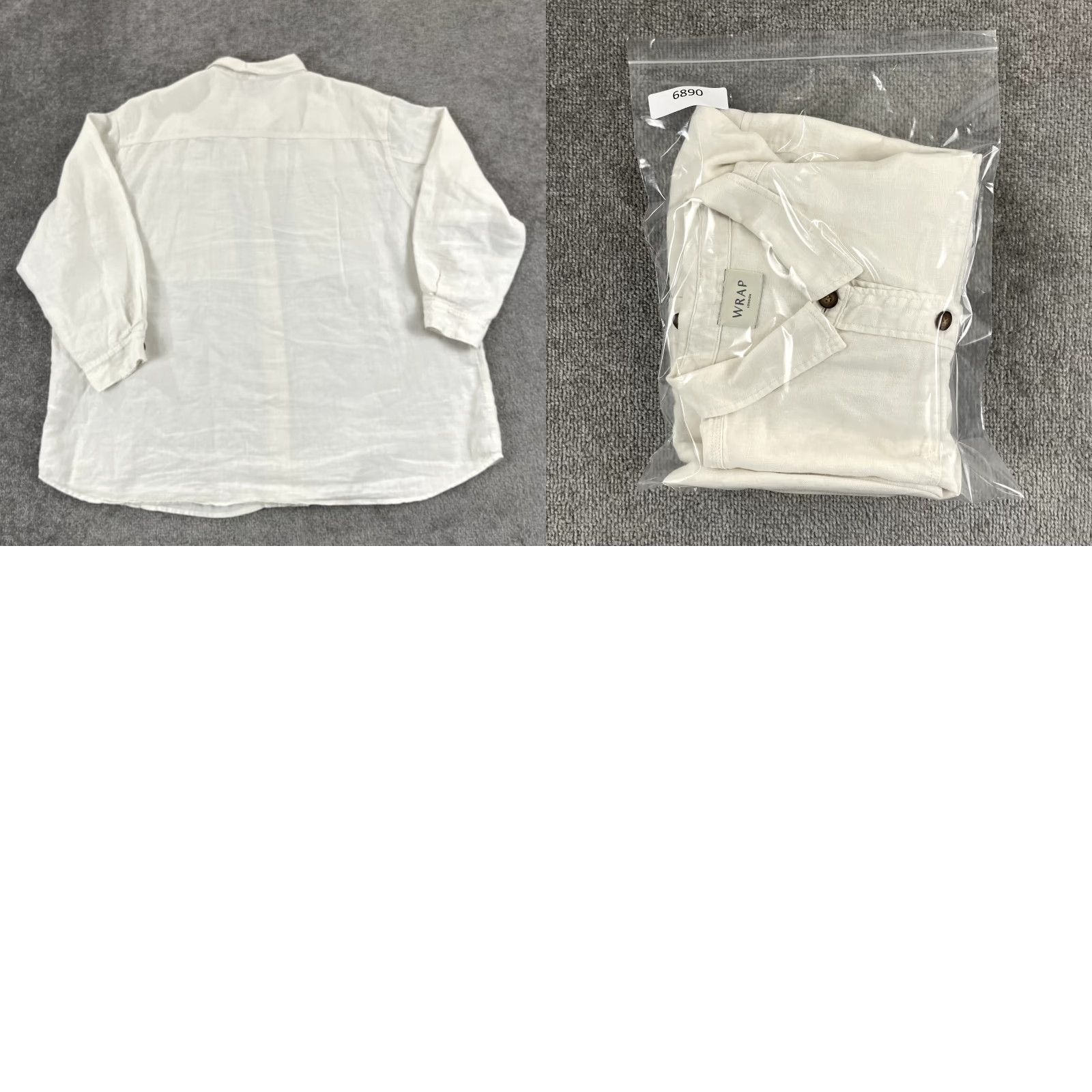 Vintage WRAP London Shirt Womens Size UK 18 US 14 100% Linen Oversized Button Up Blouse Size XL / US 12-14 / IT 48-50 - 8 Thumbnail