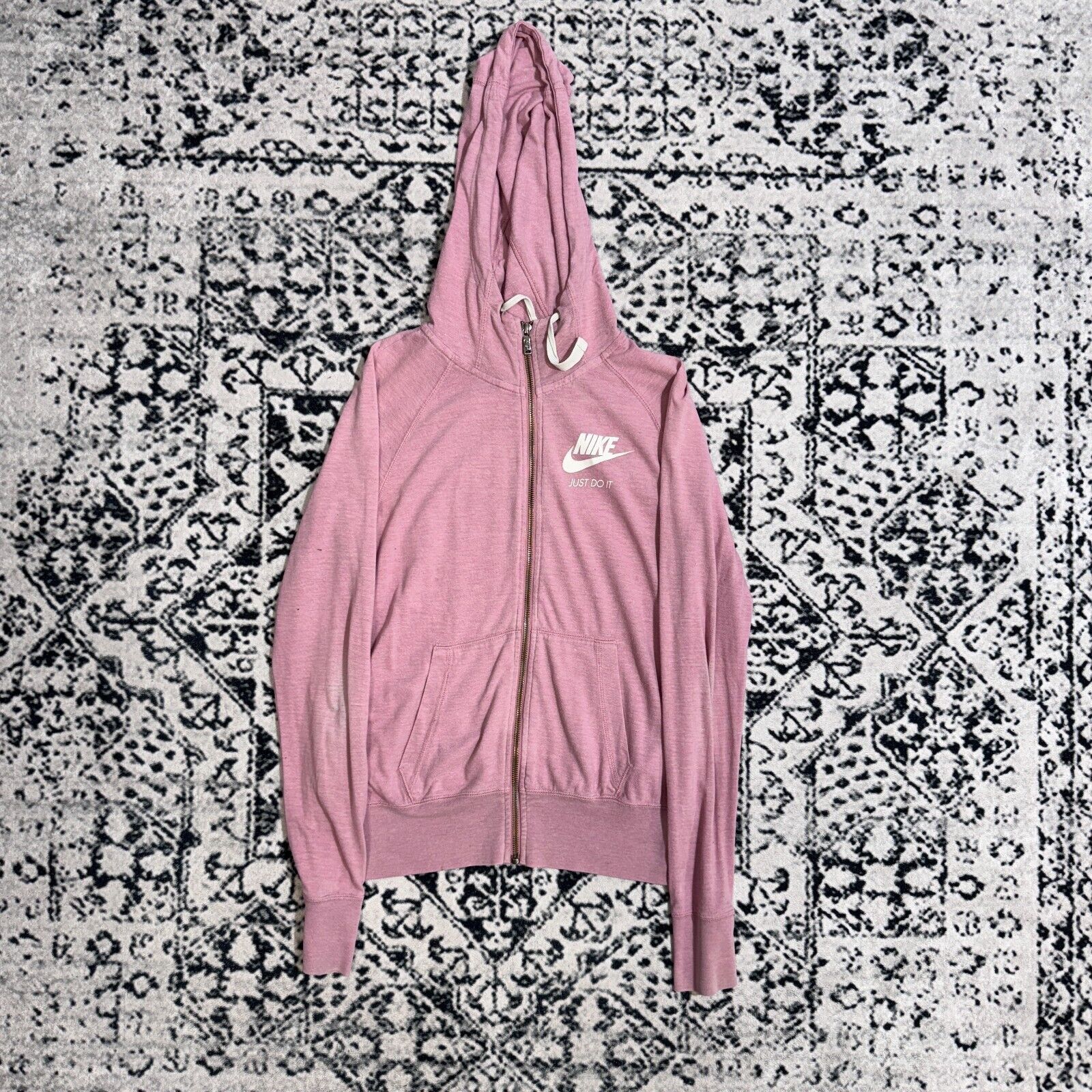 Nike × Vintage Nike Powder Pink Cotton Hoodie Zip Size S Tech Fleece Sport Size US S / EU 44-46 / 1 - 1 Thumbnail