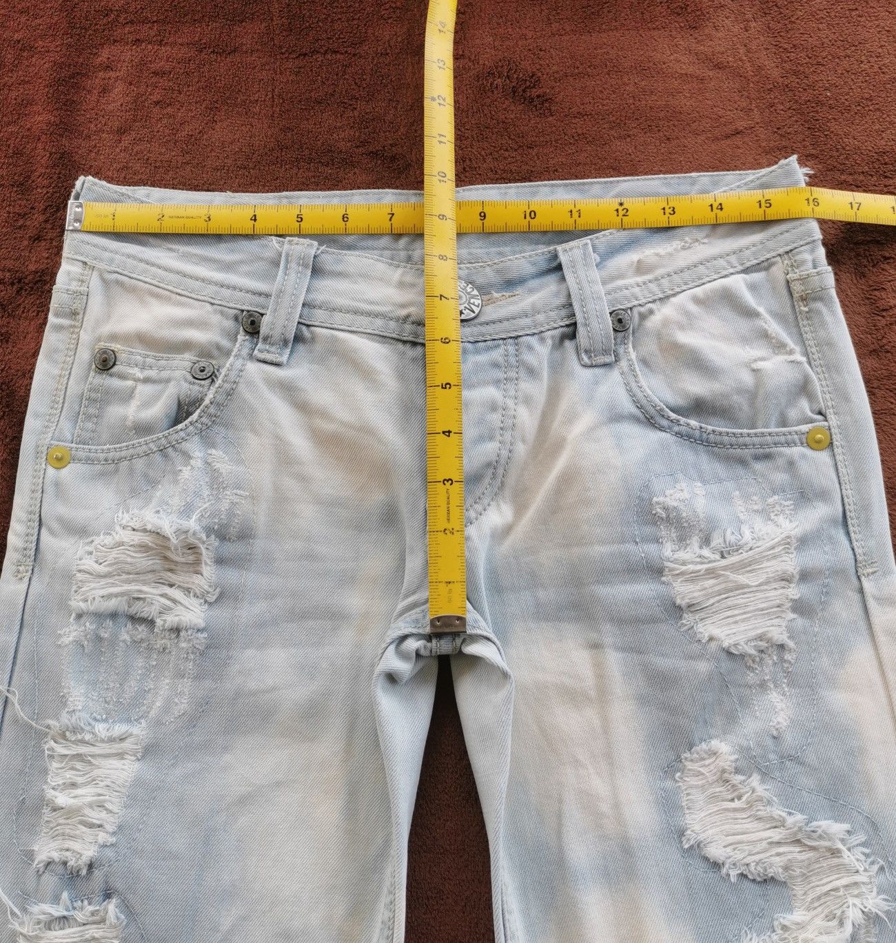 Japanese Brand Vence Japan Bleach Distressed Denim Jeans Size US 32 / EU 48 - 11 Thumbnail