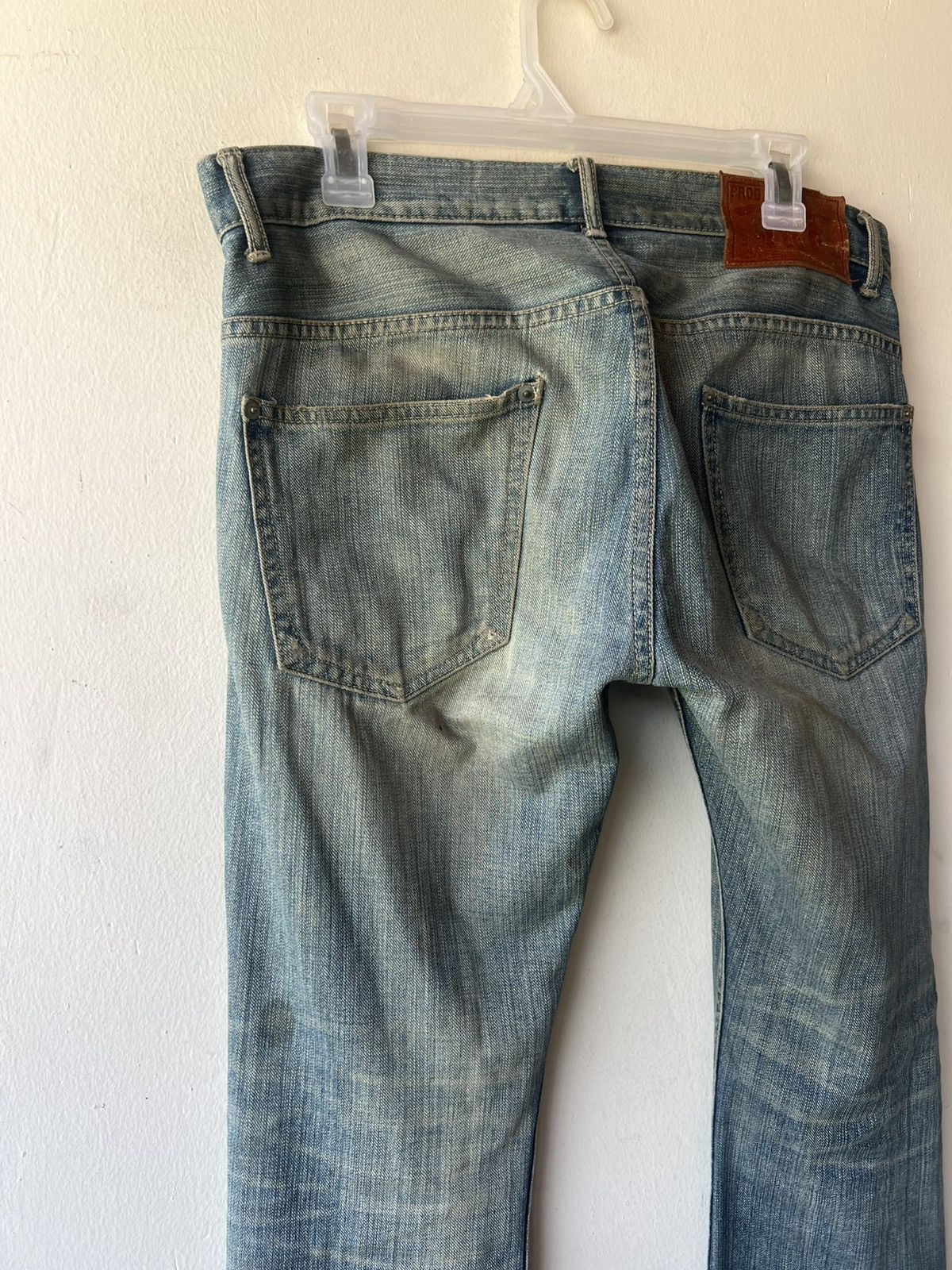 5351 POUR LES HOMMES Frog Denim Japan Distress Dirty Mud Denim Super Flare Jeans Size US 32 / EU 48 - 17 Thumbnail