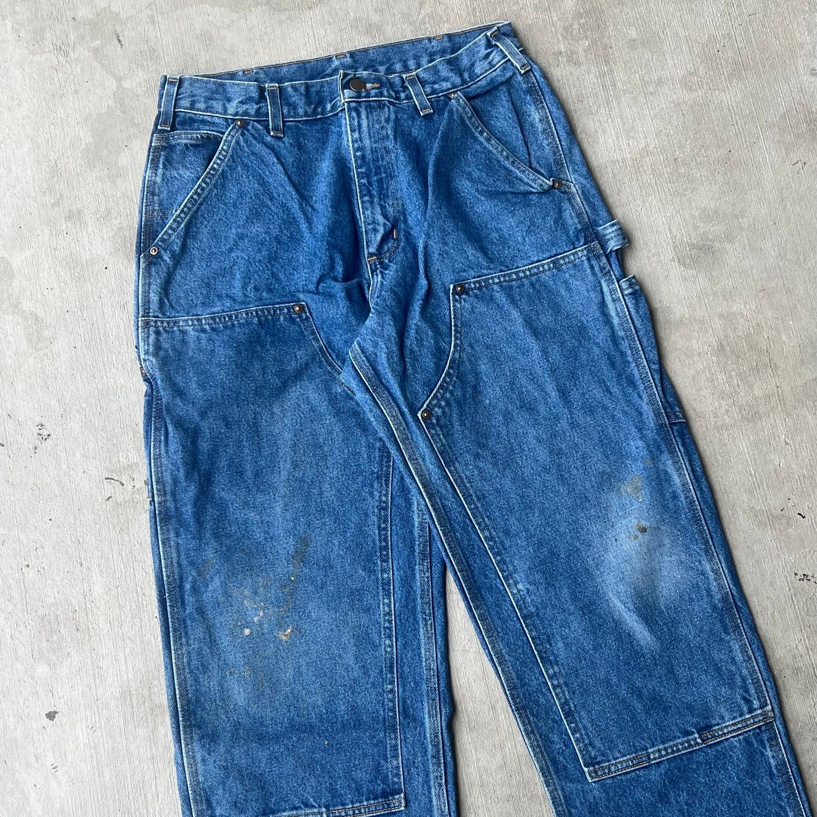 Carhartt × Vintage Carhartt blue denim jeans double knee work carpenter pants Size US 30 / EU 46 - 2 Thumbnail