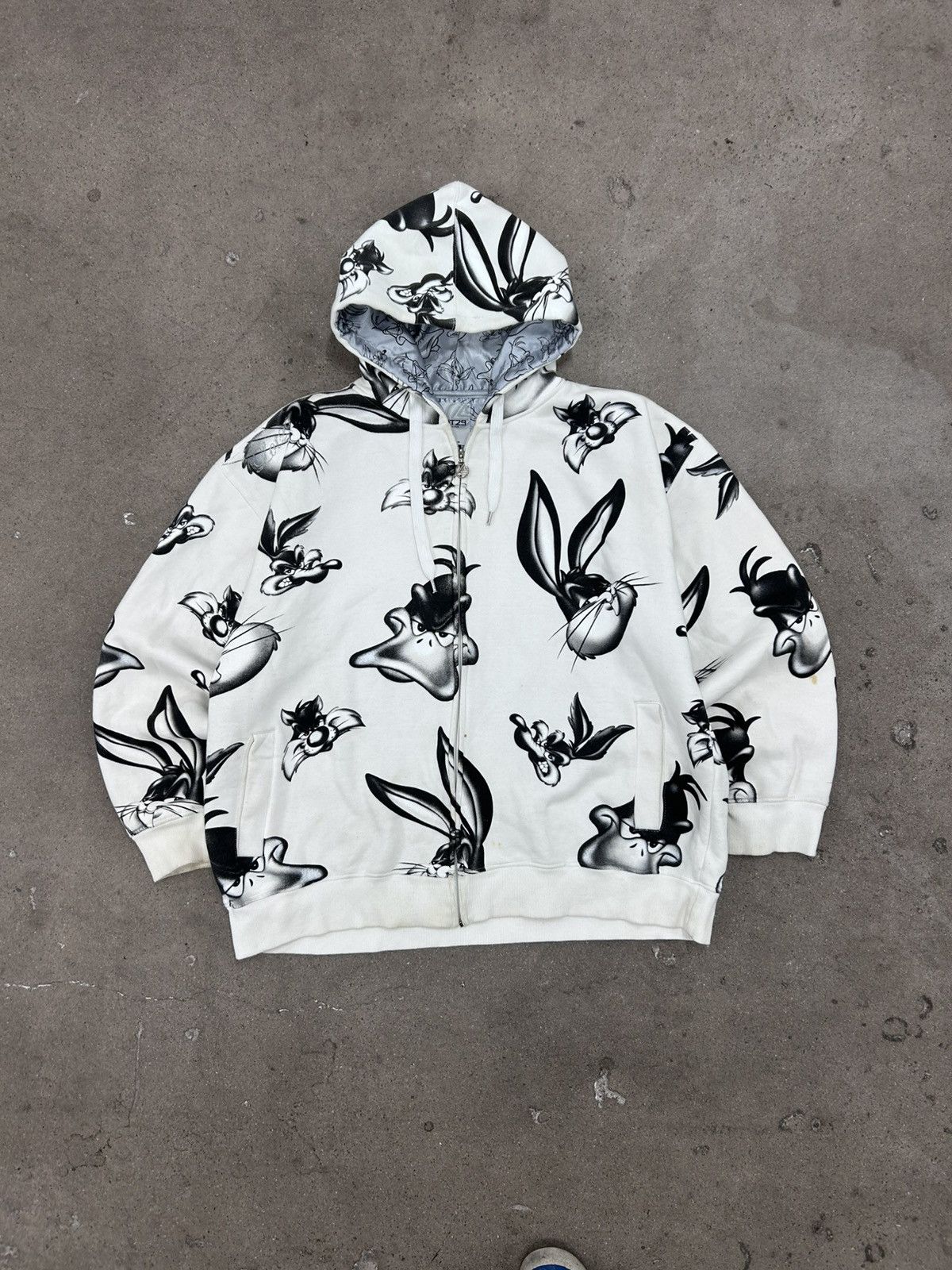 Vintage Vintage y2k Lot 29 All Over Print Hoodie Looney Tunes Size US XXL / EU 58 / 5 - 1 Thumbnail