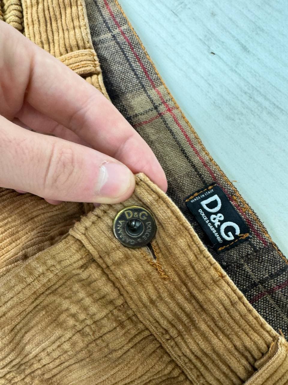 Dolce & Gabbana Vintage Dolce Gabbana Corduroy Pants Big Logo Baggy 90s Size US 34 / EU 50 - 13 Thumbnail