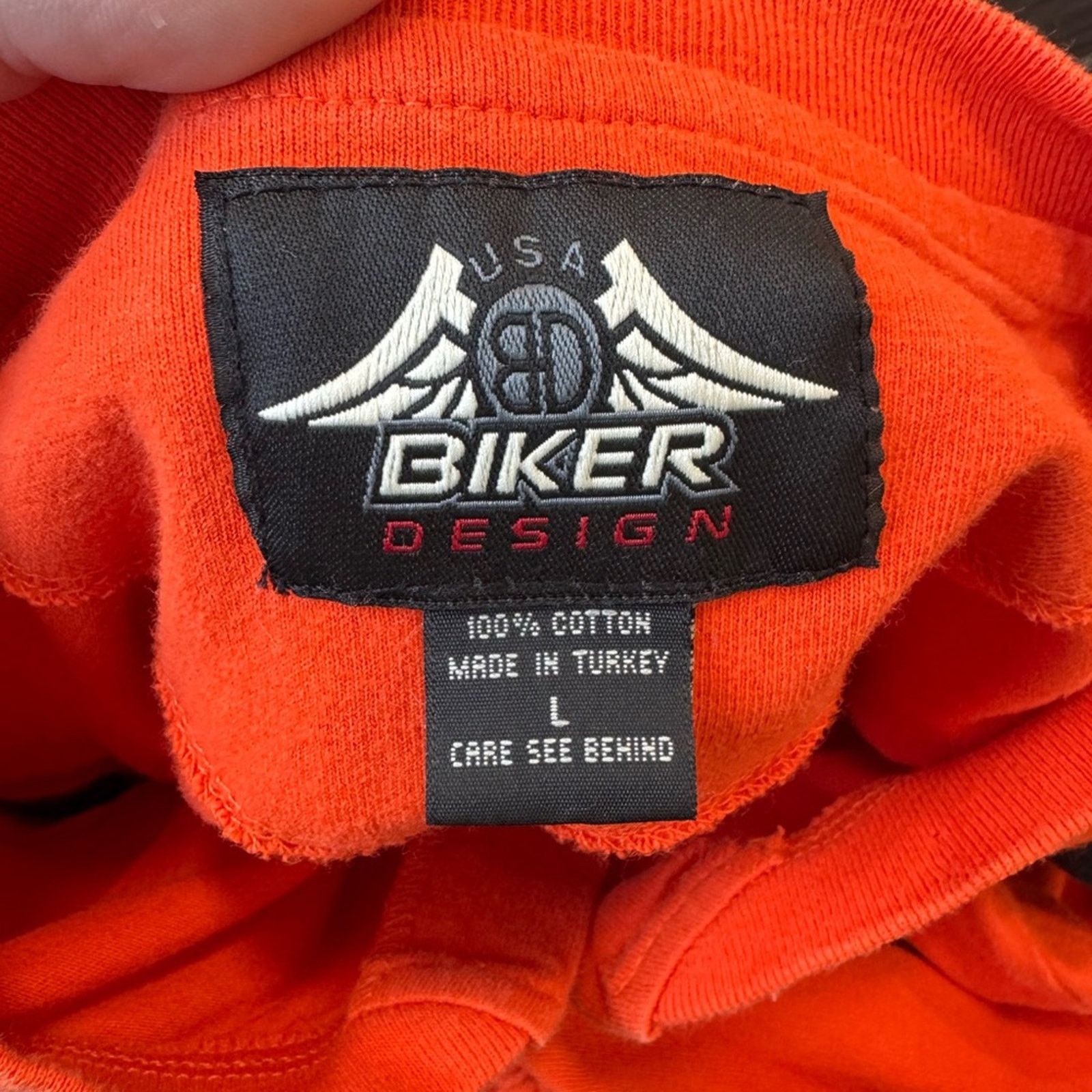Harley Davidson × Vintage Erickson motorsports Orange Long Sleeve Tee Black Stripe Size US L / EU 52-54 / 3 - 3 Thumbnail