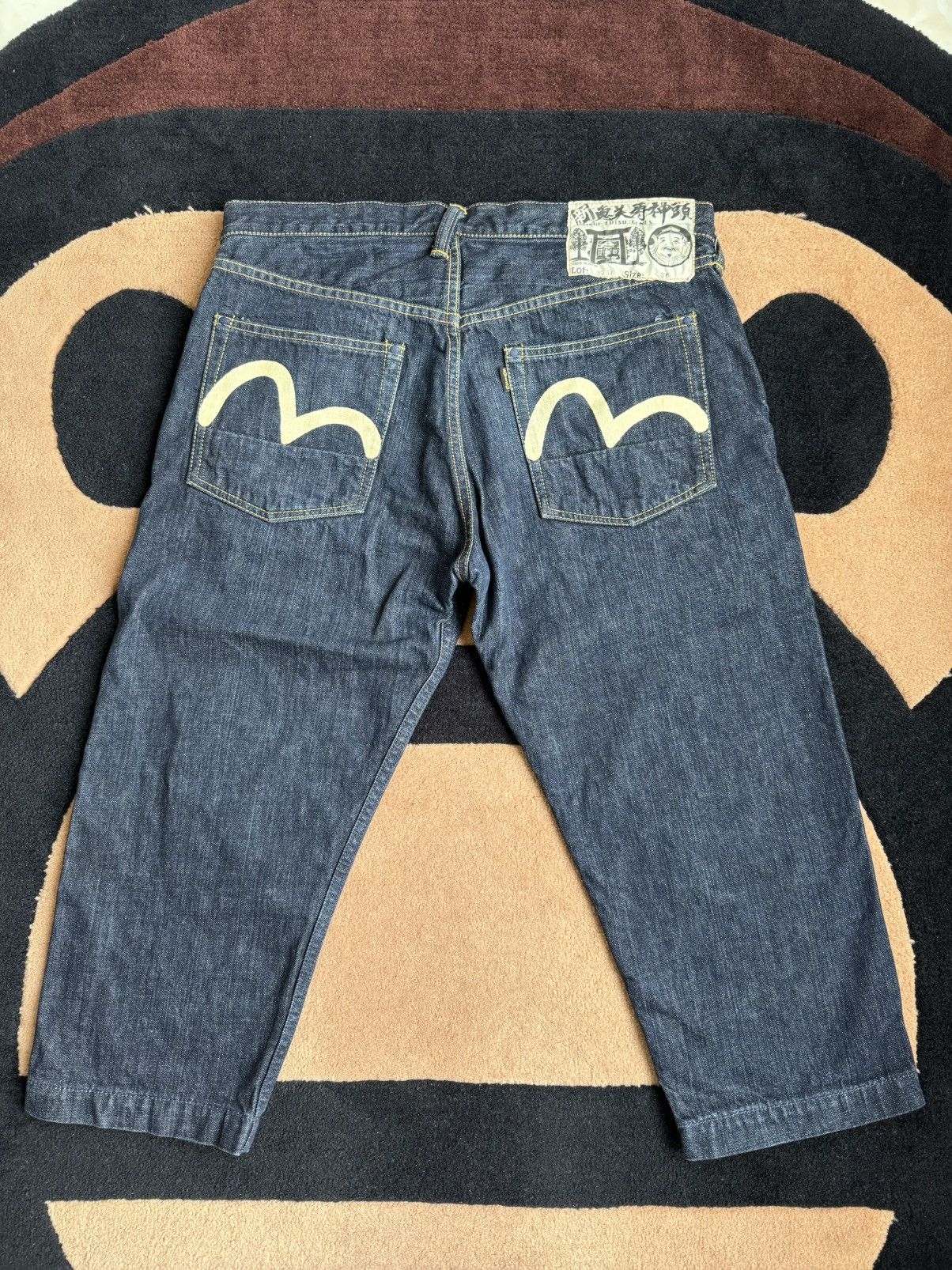 Evisu × Japanese Brand × Vintage evisu little double daicock style cropped jeans size：36 Size US 36 / EU 52 - 1 Thumbnail
