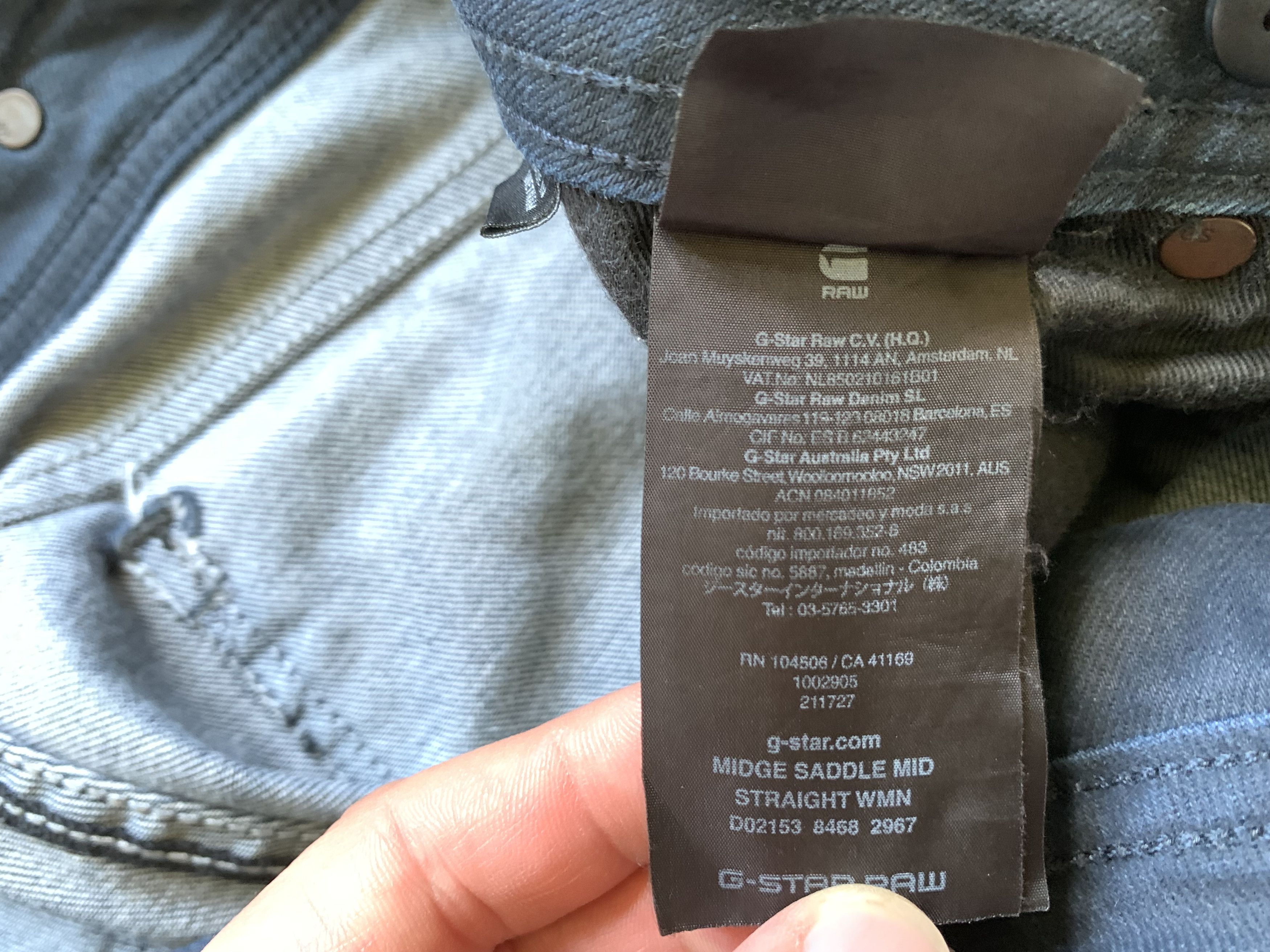 G-Star Women’s G-Star RAW Midge Saddle Mid Black Stretch Jeans Size 27" / US 4 / IT 40 - 10 Thumbnail