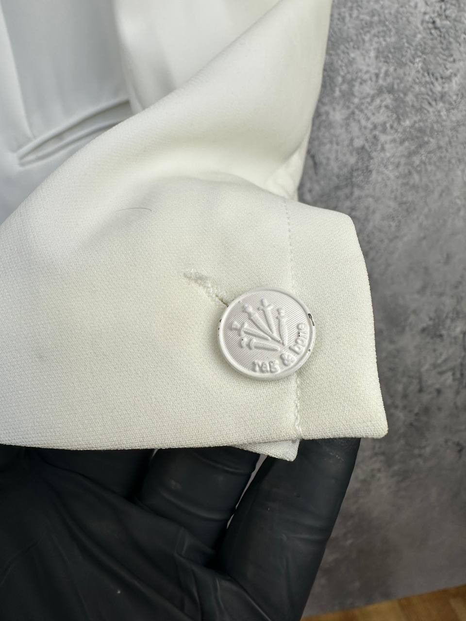 Rag & Bone Rag & Bone White Tuxedo Blazer Jacket Leather Shawl Collar Size S / US 4 / IT 40 - 12 Thumbnail