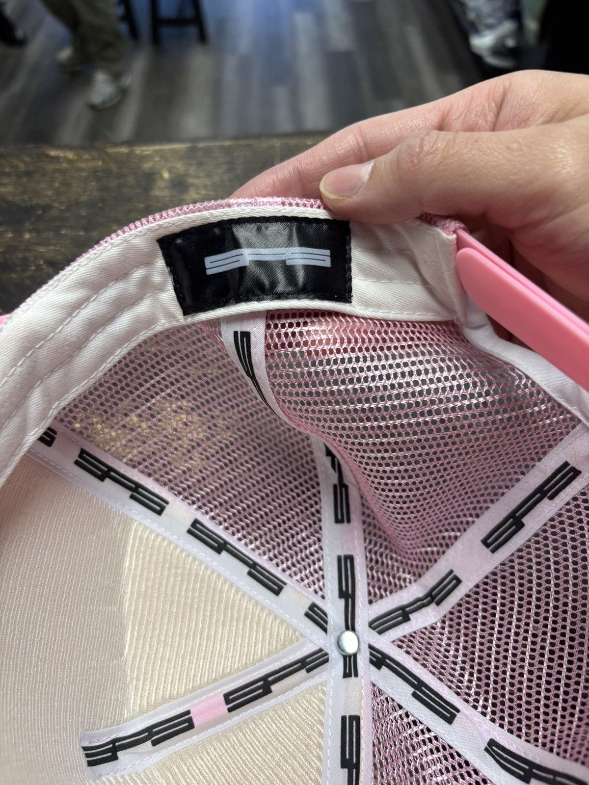 Sp5der I love SP5DER trucker hat pink Size ONE SIZE - 4 Thumbnail