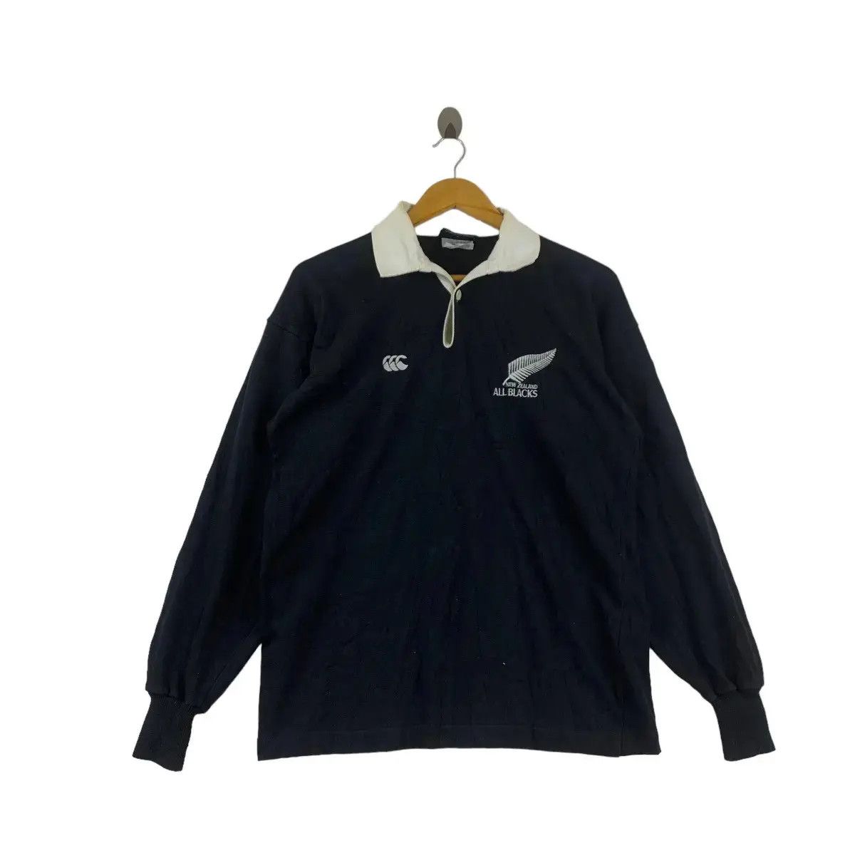Canterbury of New Zealand Vintage 90’ CANTERBURY ALL BLACKS RUGBY Polo Tee Shirt Size US L / EU 52-54 / 3 - 1 Thumbnail