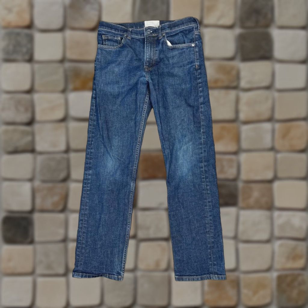 Everlane Everlane Jeans Mens 31 Blue Denim Cotton Stretch Low Rise Straight Leg 31x28 Vintage No Size US 31 - 1 Thumbnail