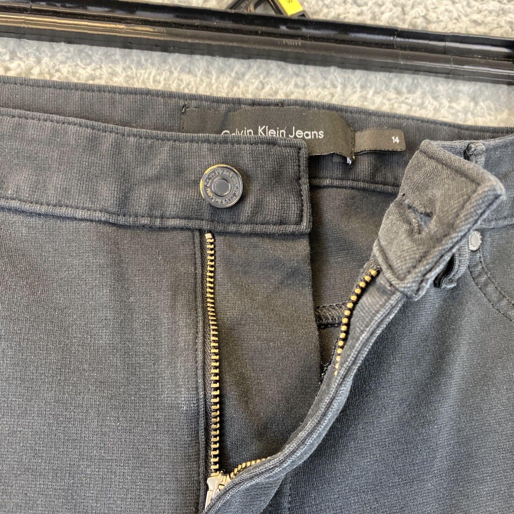 Calvin Klein Calvin Klein Jeans Womens Jeggings Black Size 14 / 67-20 Faux Front Pockets Slim Regular Women Jeans 27 in Inseam Size 36" / US 14 / IT 50 - 5 Thumbnail