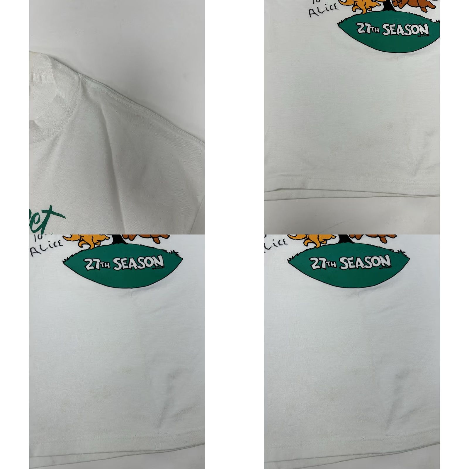 Vintage VINTAGE Sesame Street 27th Season TV Show Promo Tee 1995 Autographed As Is XL Spring Ford 90s Cartoon White T-Shirt Unisex Adults Size US XL / EU 56 / 4 - 8 Thumbnail