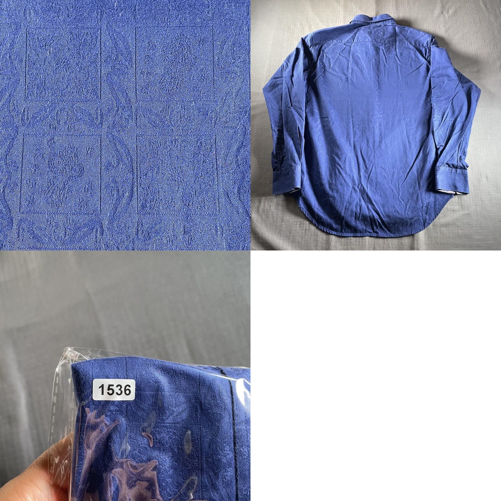 Robert Graham Robert Graham Shirt Mens XL Blue Classic Fit Jacquard Flip Cuff Button Down Size US XL / EU 56 / 4 - 8 Thumbnail