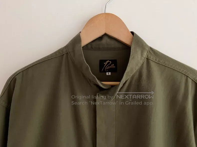 Needles Needles Water-washable military green collar jacket Size US S / EU 44-46 / 1 - 8 Thumbnail