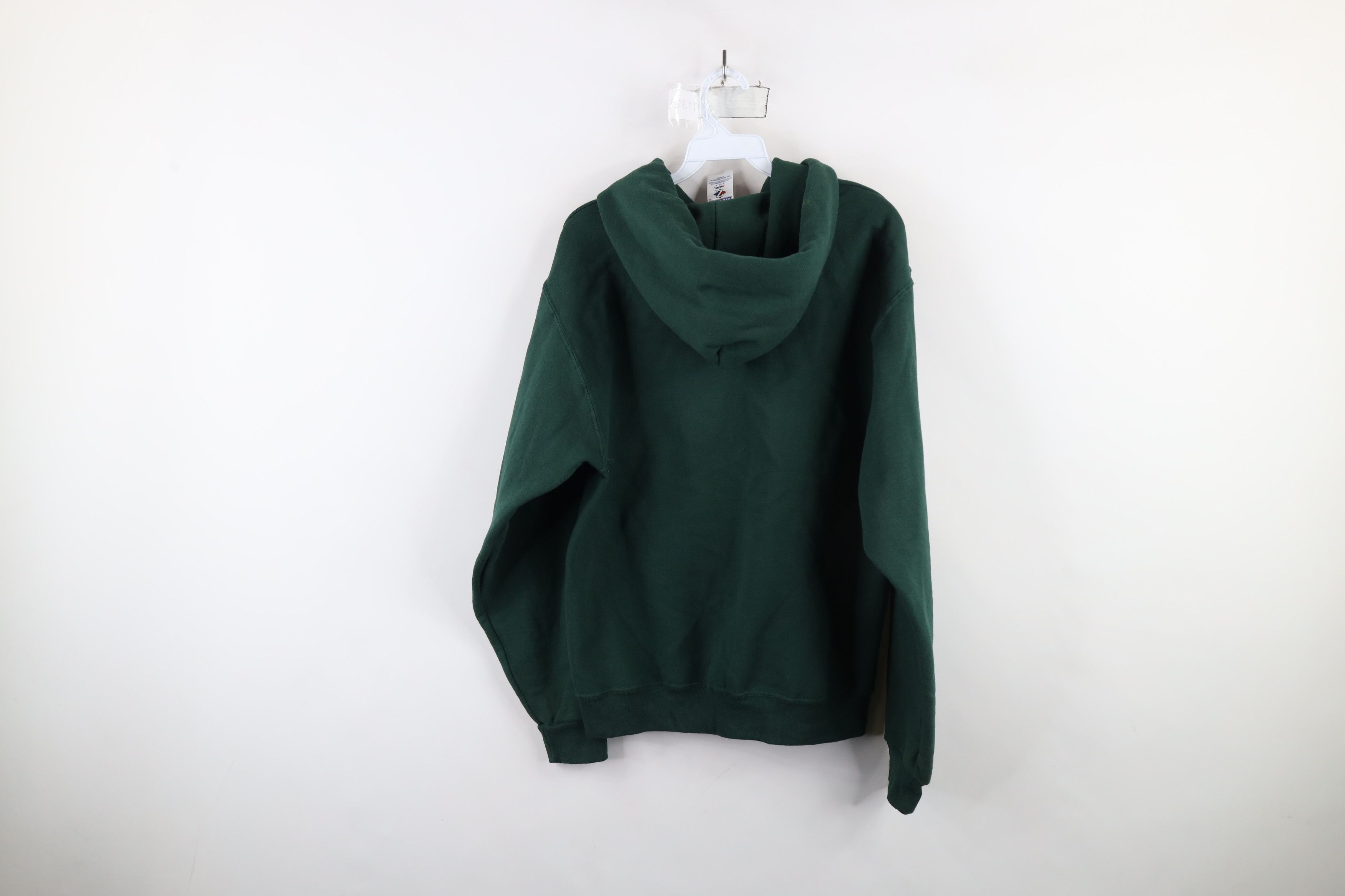 Vintage Vintage 90s Streetwear Blank Hoodie Sweatshirt Hunter Green Size US S / EU 44-46 / 1 - 9 Thumbnail