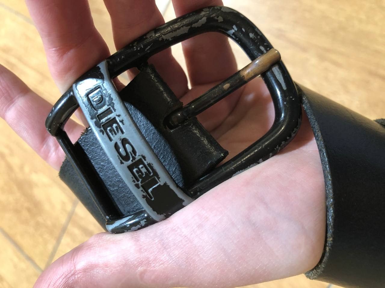 Diesel Diesel Leather Belt Distressed 90s Mens Size ONE SIZE - 2 Thumbnail