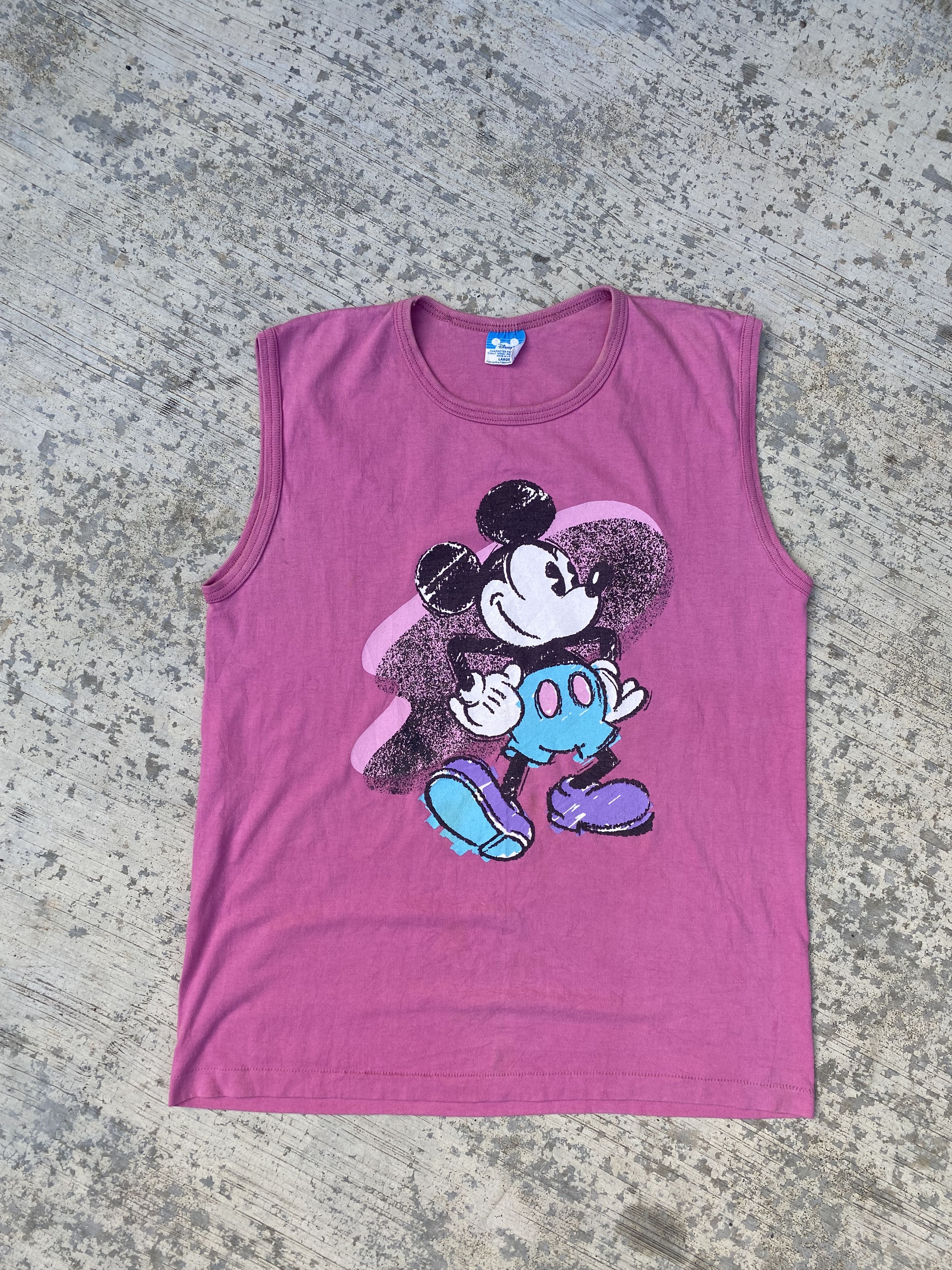Mickey Mouse × Vintage Vintage 80’s Mickey Mouse big logo Size L / US 10 / IT 46 - 1 Thumbnail