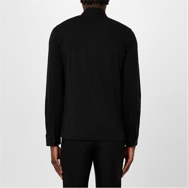 Tom Ford o1g2r1mq0724 Long Sleeve Piquet Polo Shirts in Black Size US XL / EU 56 / 4 - 5 Thumbnail