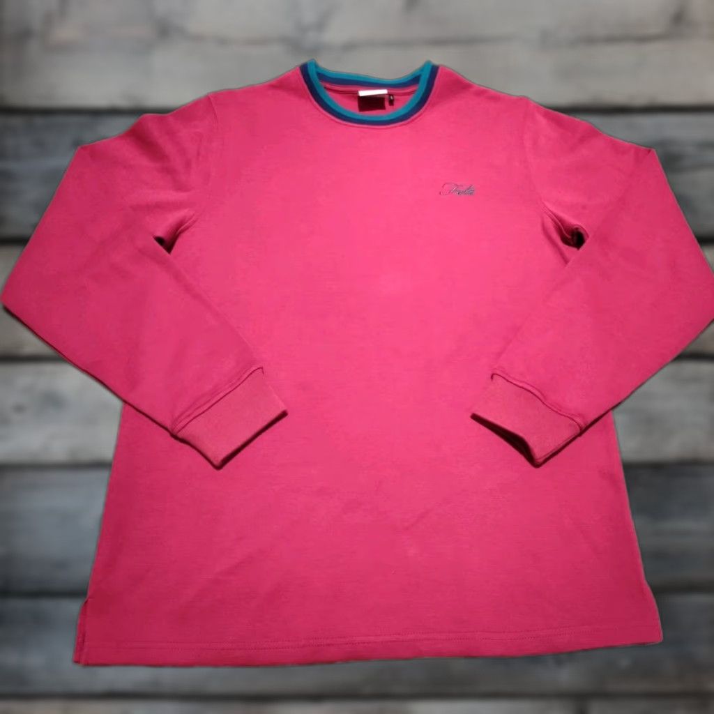 FELT FELT For Every Living Thing Pique Knit Long Sleeve Shirt Mens M Pink EUC Size US M / EU 48-50 / 2 - 1 Thumbnail