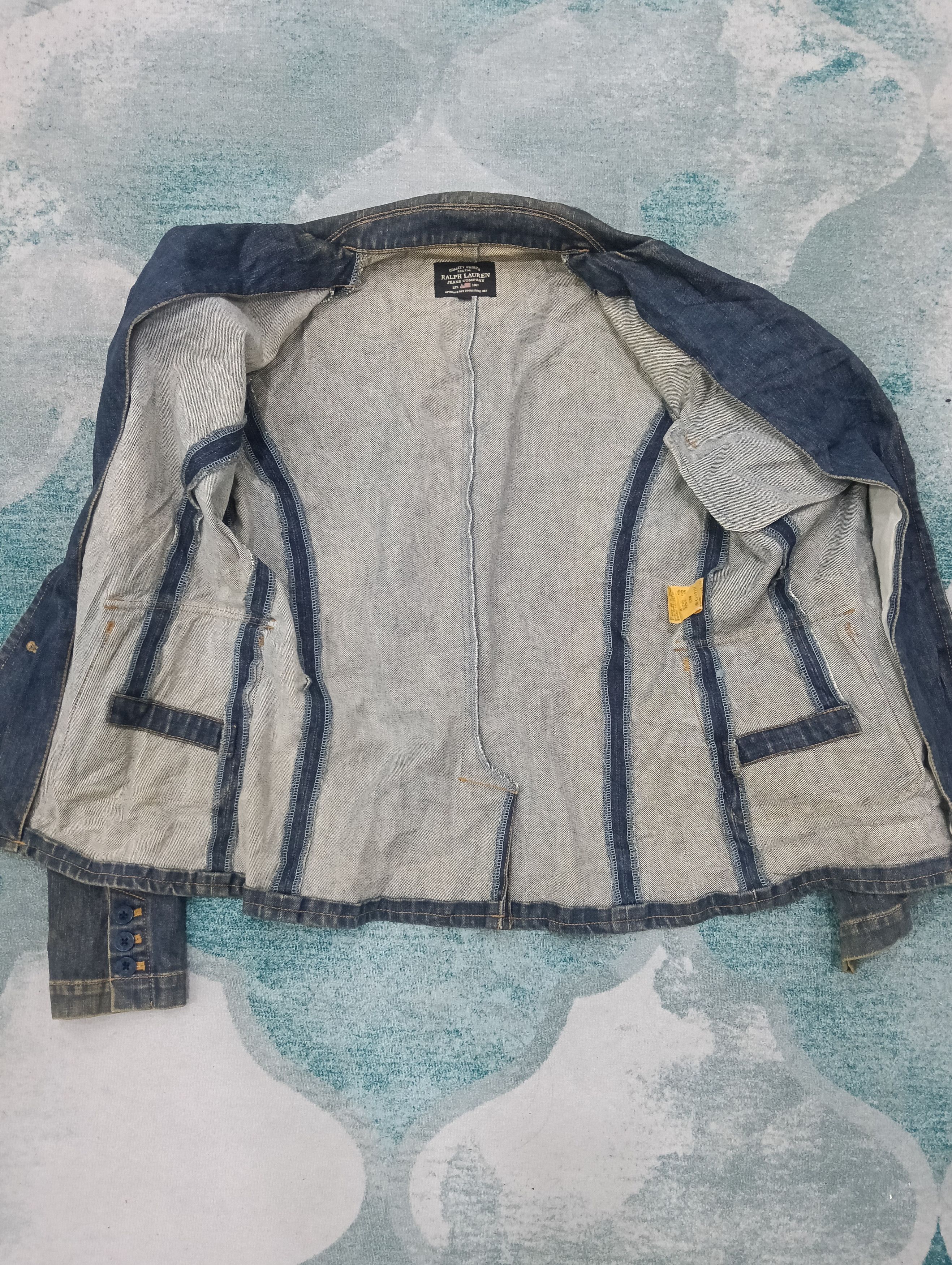 Polo Ralph Lauren × RRL Ralph Lauren × Ralph Lauren Vintage Ralph Lauren Denim Jacket Like Blazer Size L / US 10 / IT 46 - 8 Thumbnail
