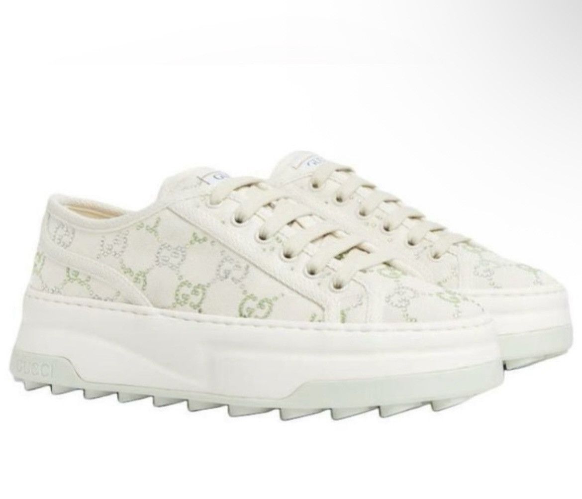 Gucci Gucci Canvas Lame Crystal GG Monogram Womens 1977 Sneakers Size US 10 / IT 40 - 1 Thumbnail