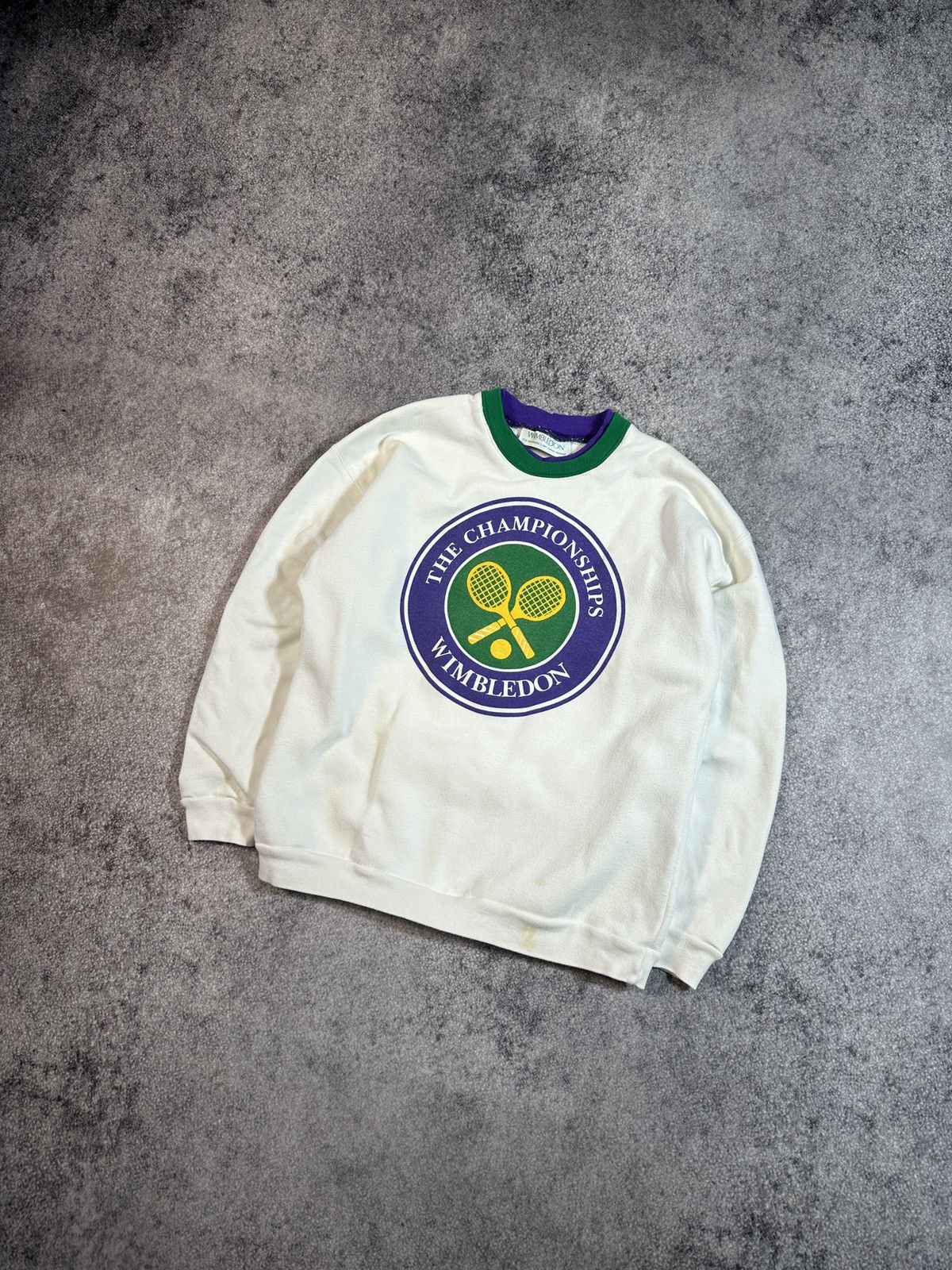 Vintage Vintage Wimbledon Big Logo Sweatshirt Rare Streetwear Tennis Size M / US 6-8 / IT 42-44 - 1 Thumbnail