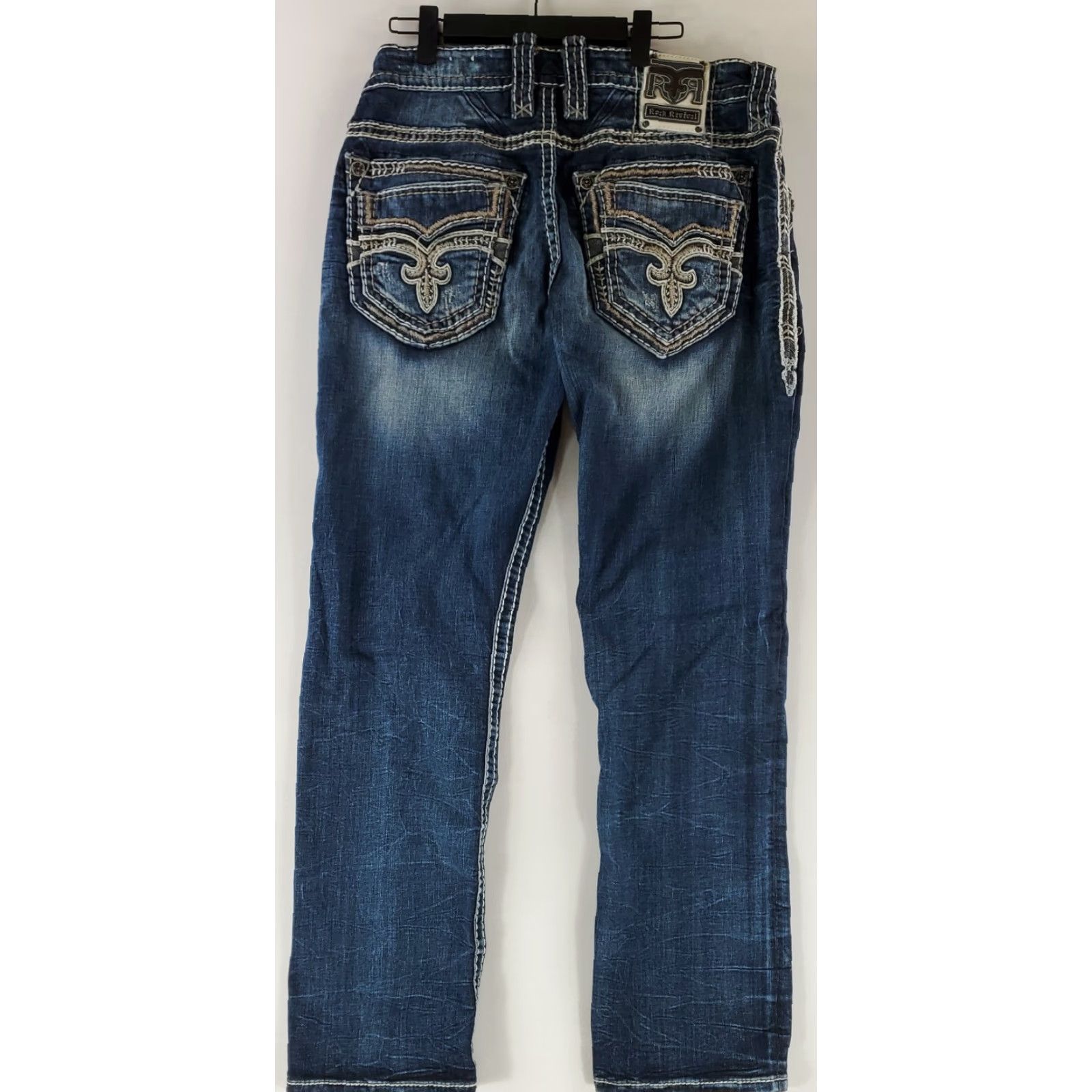Vintage Rock Revival Jeans Phamy Straight Rocker Mens 36 Inseam 31 Blue Regular Size 36 33 (36x31 Actual) Size US 36 / EU 52 - 4 Thumbnail