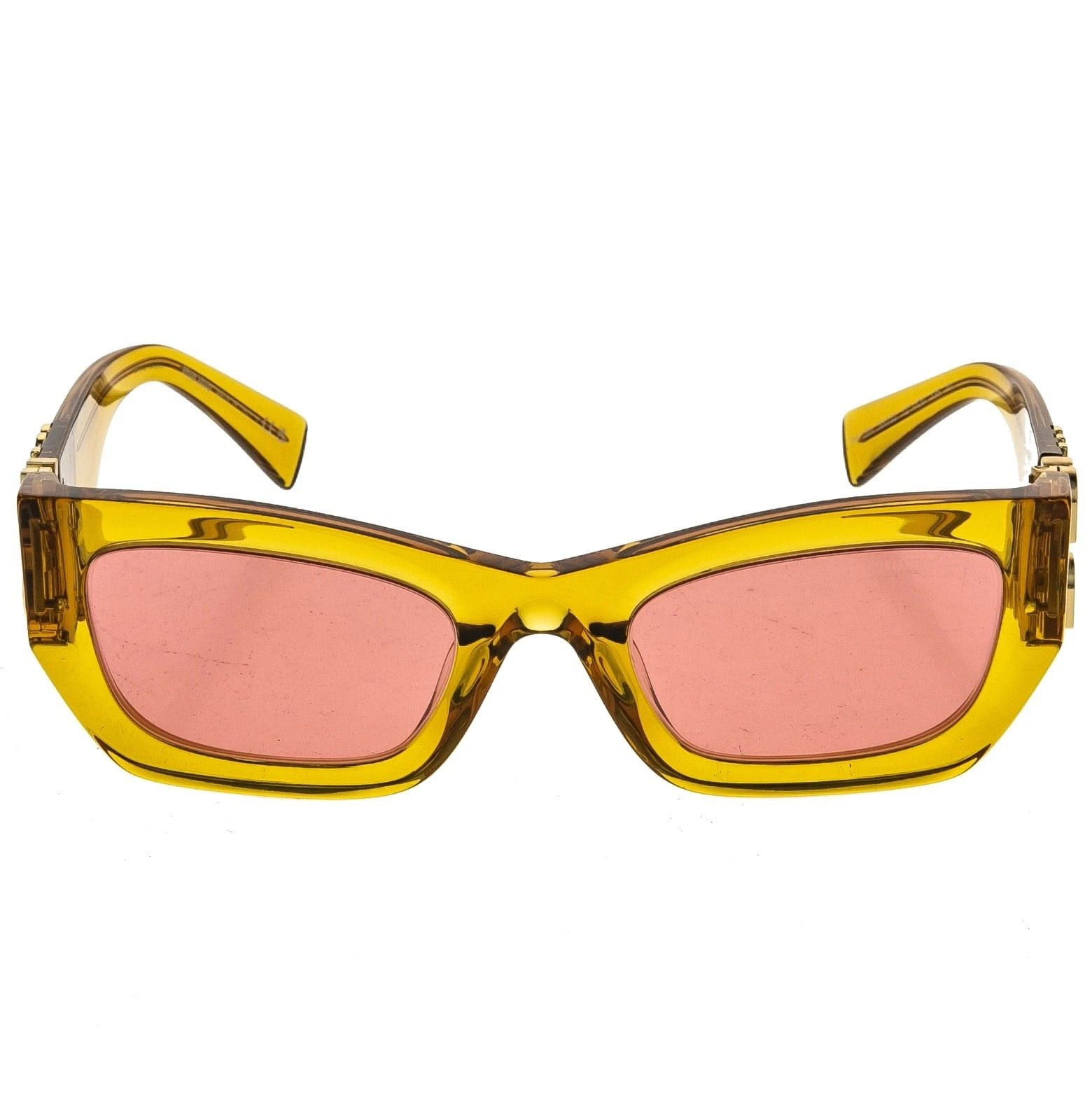 Miu Miu MIU MIU GLIMPSE LOGO MU09WS Orange Pink Logo Geometric 09W Size ONE SIZE - 5 Thumbnail