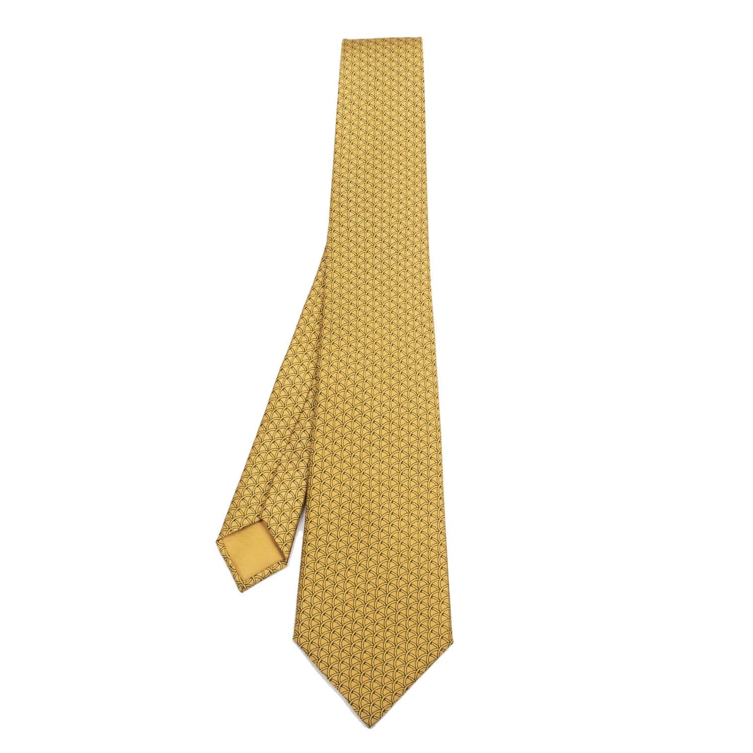 Hermes Silk Printed Tie in Yellow Size ONE SIZE - 1 Thumbnail