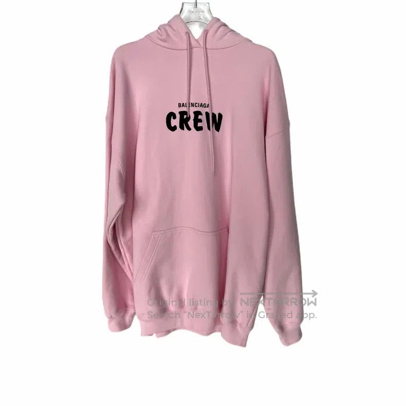 Balenciaga Balenciaga CREW Pink Hooded Sweatshirt Size US XS / EU 42 / 0 - 1 Thumbnail