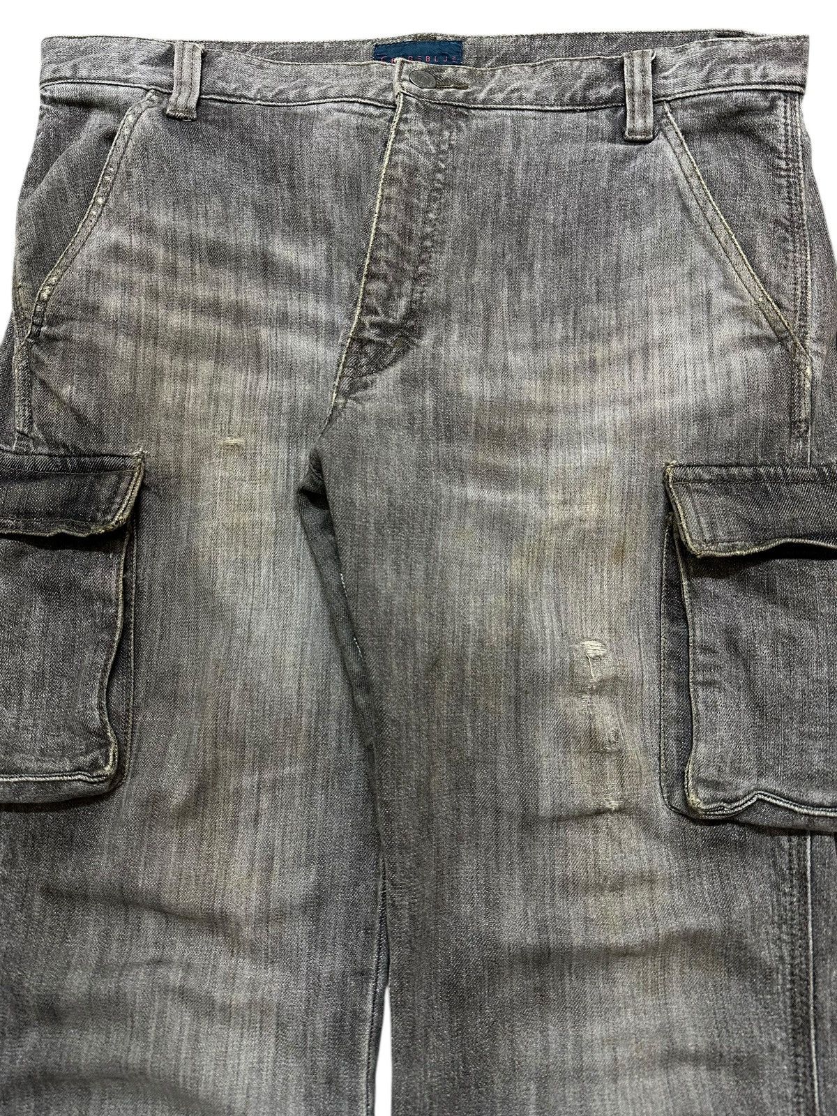 Japanese Brand Vintage Japanese Brand Mud Wash Faded Cargo Style Jeans Size US 34 / EU 50 - 3 Thumbnail