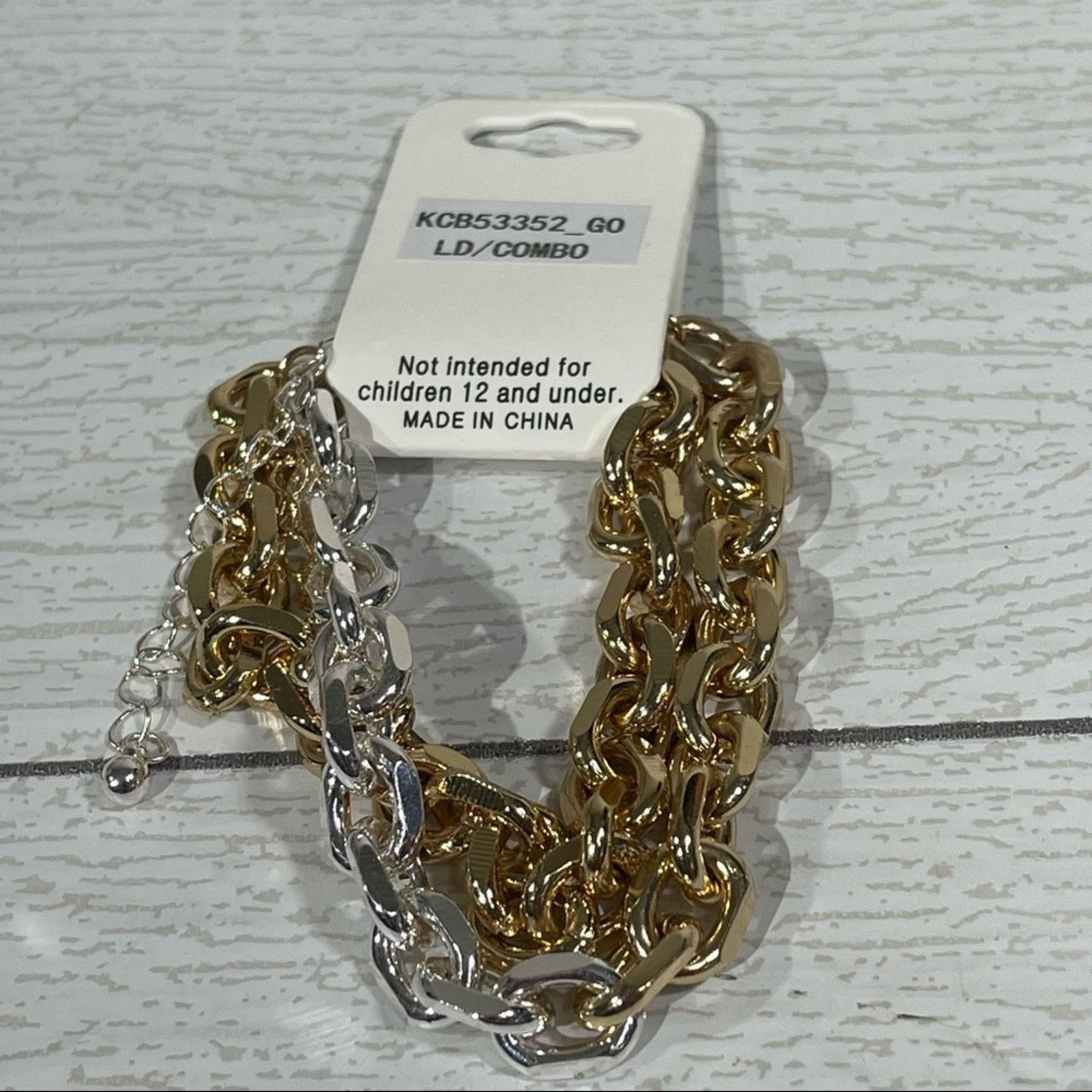 Other FASHION NOVA Bracelet Two Faced Bracelet Set Gold Combo NWT Size ONE SIZE - 5 Thumbnail