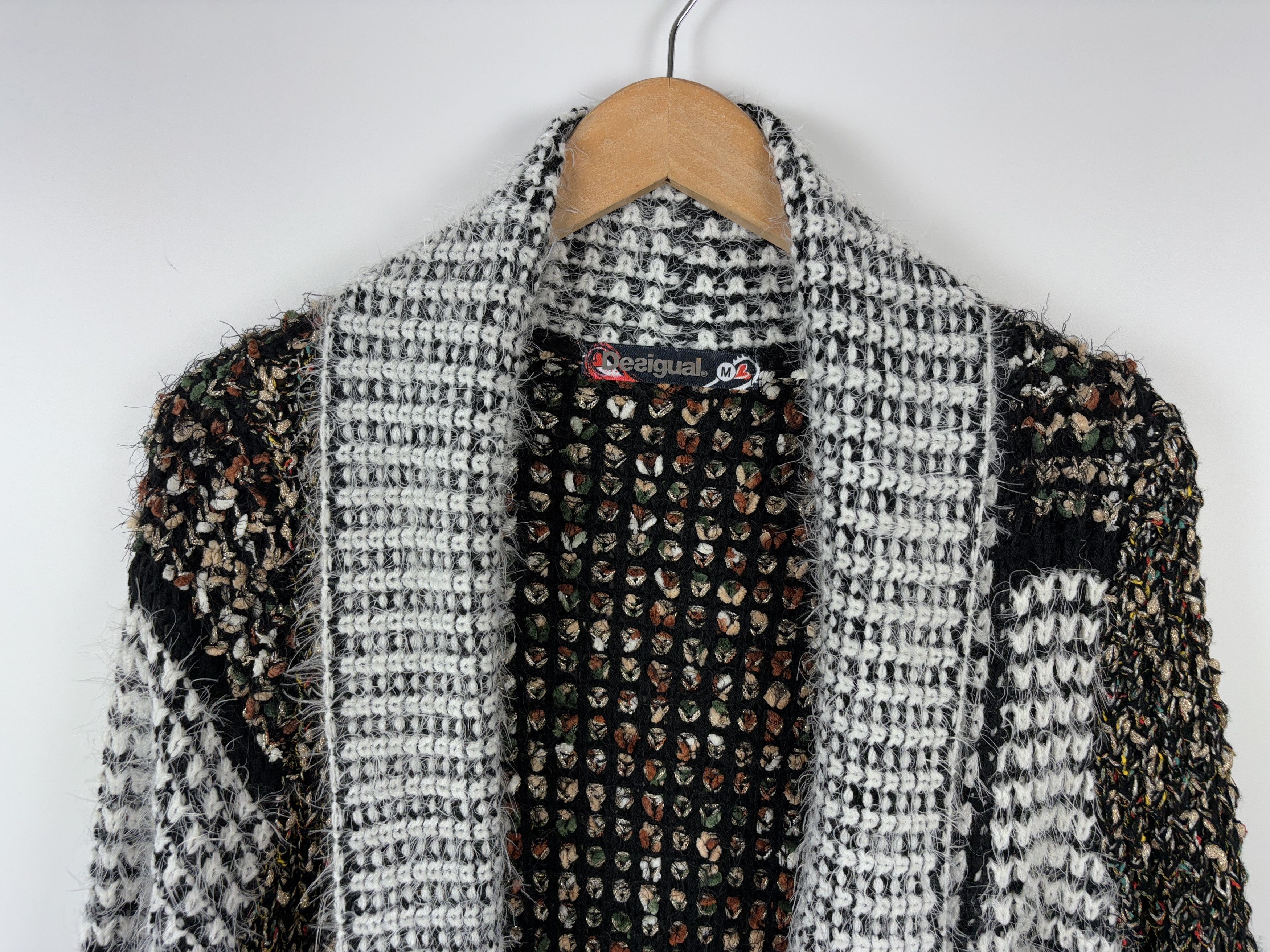 Desigual Desigual Open Knitted Cardigan Sweater Multicolor Size M Size M / US 6-8 / IT 42-44 - 2 Thumbnail