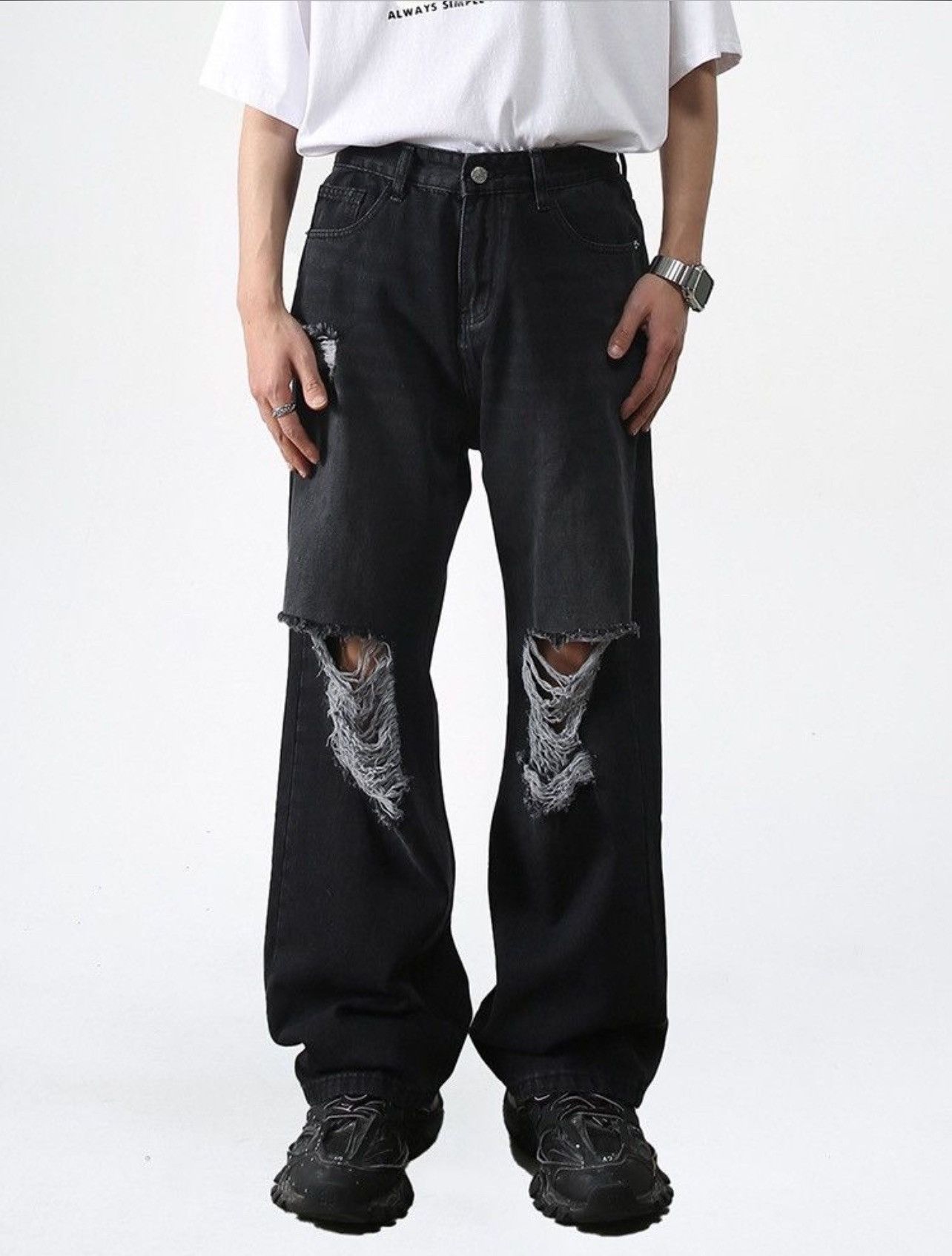 Vintage Retro punk denim pants Size US 31 - 2 Thumbnail