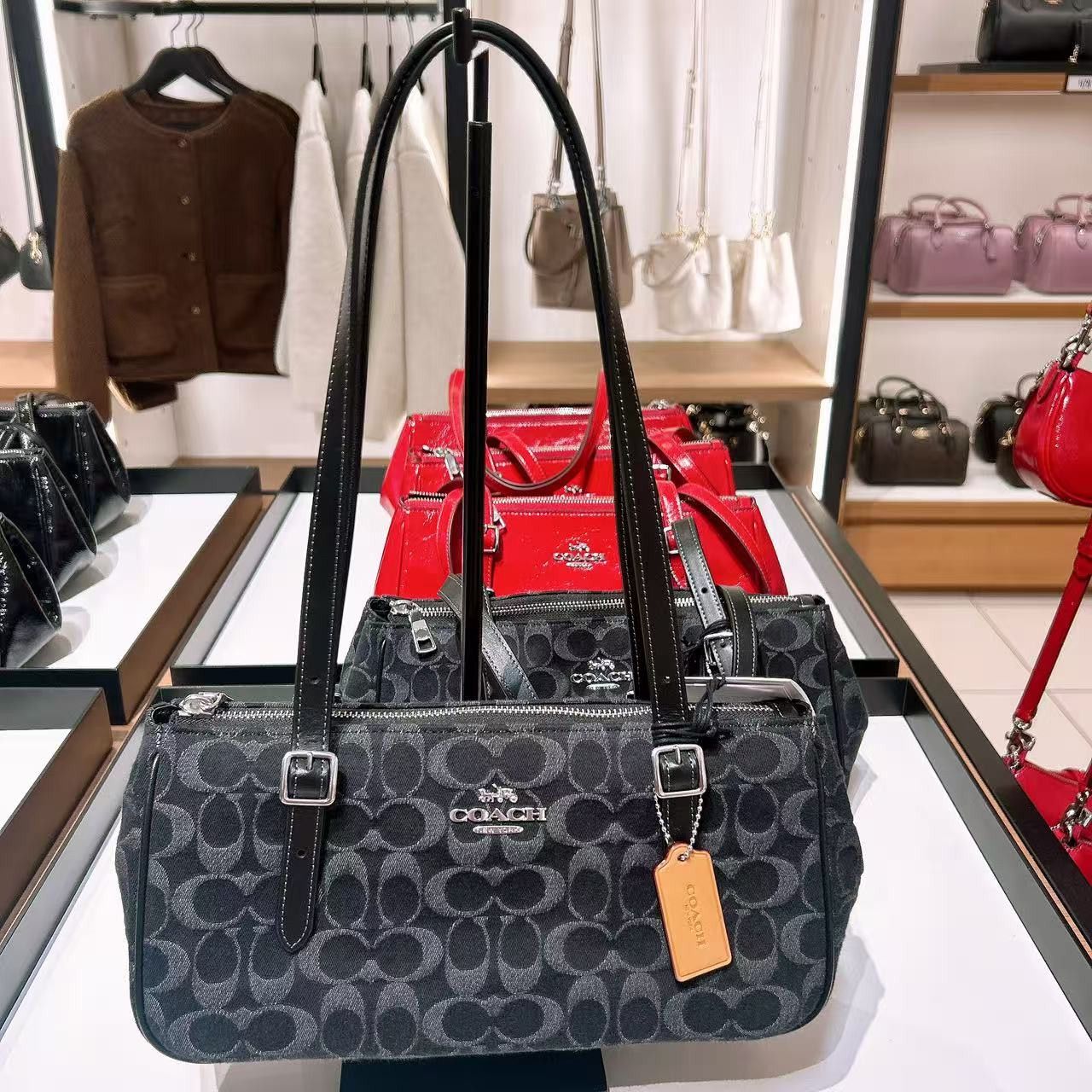 Coach Asher Shoulder Bag In Signature Denim CDB92 Size ONE SIZE - 1 Thumbnail